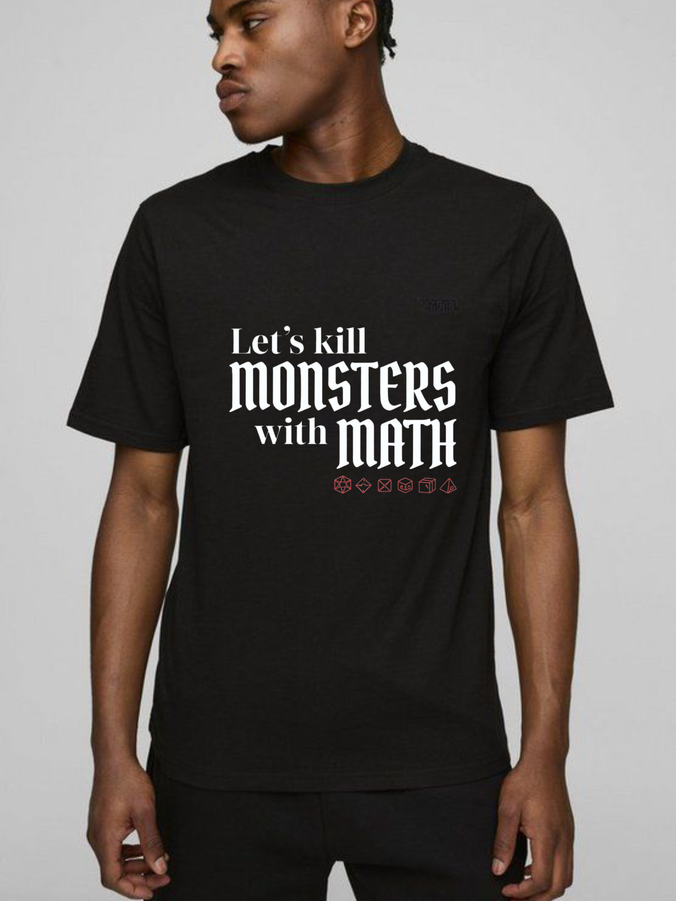 Dorawear™ Lets Kill Monsters With Math Pure Cotton Short Sleeve T Shirt-Dorawear