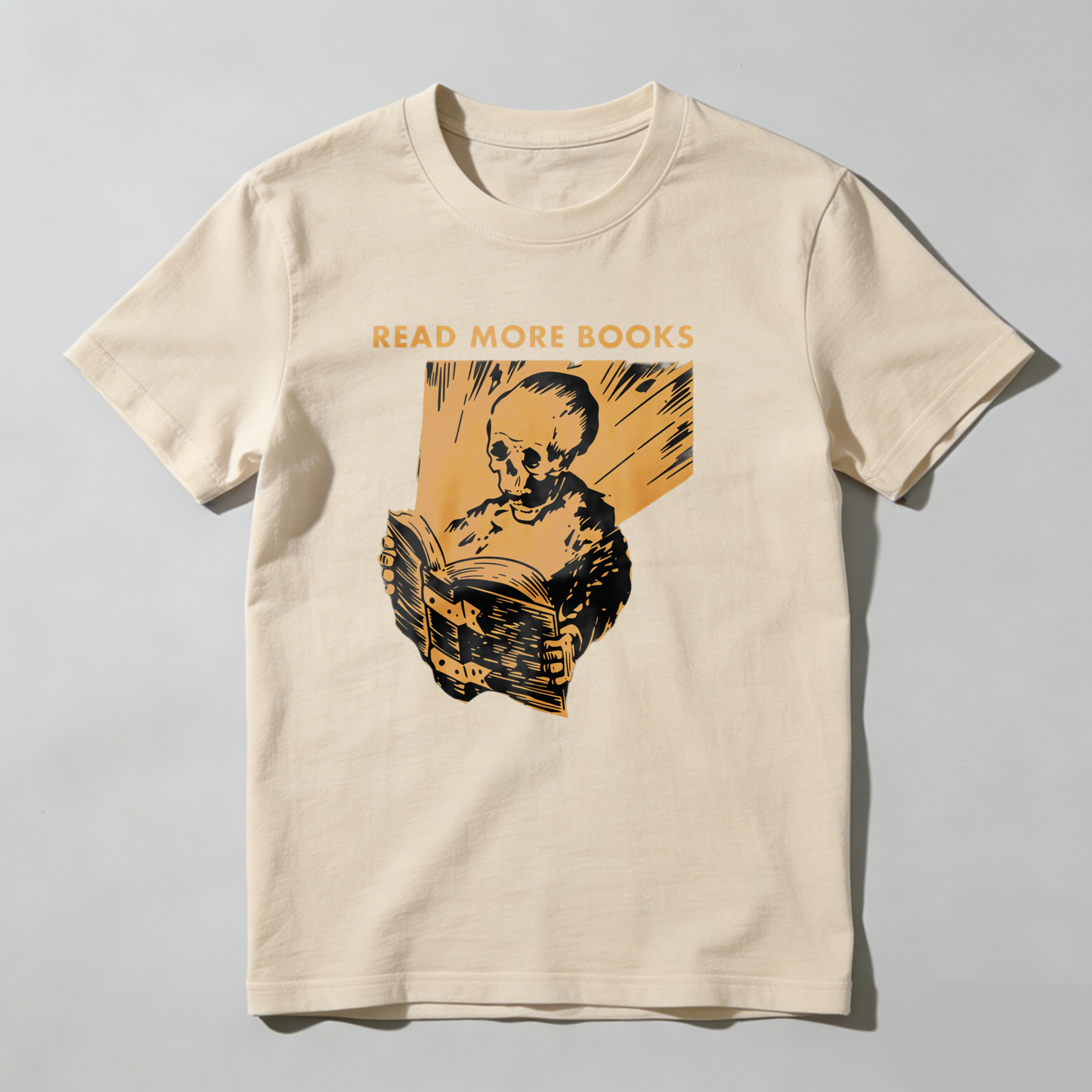 Dorawear™ Read More Books Skeleton Reading Book T Shirt