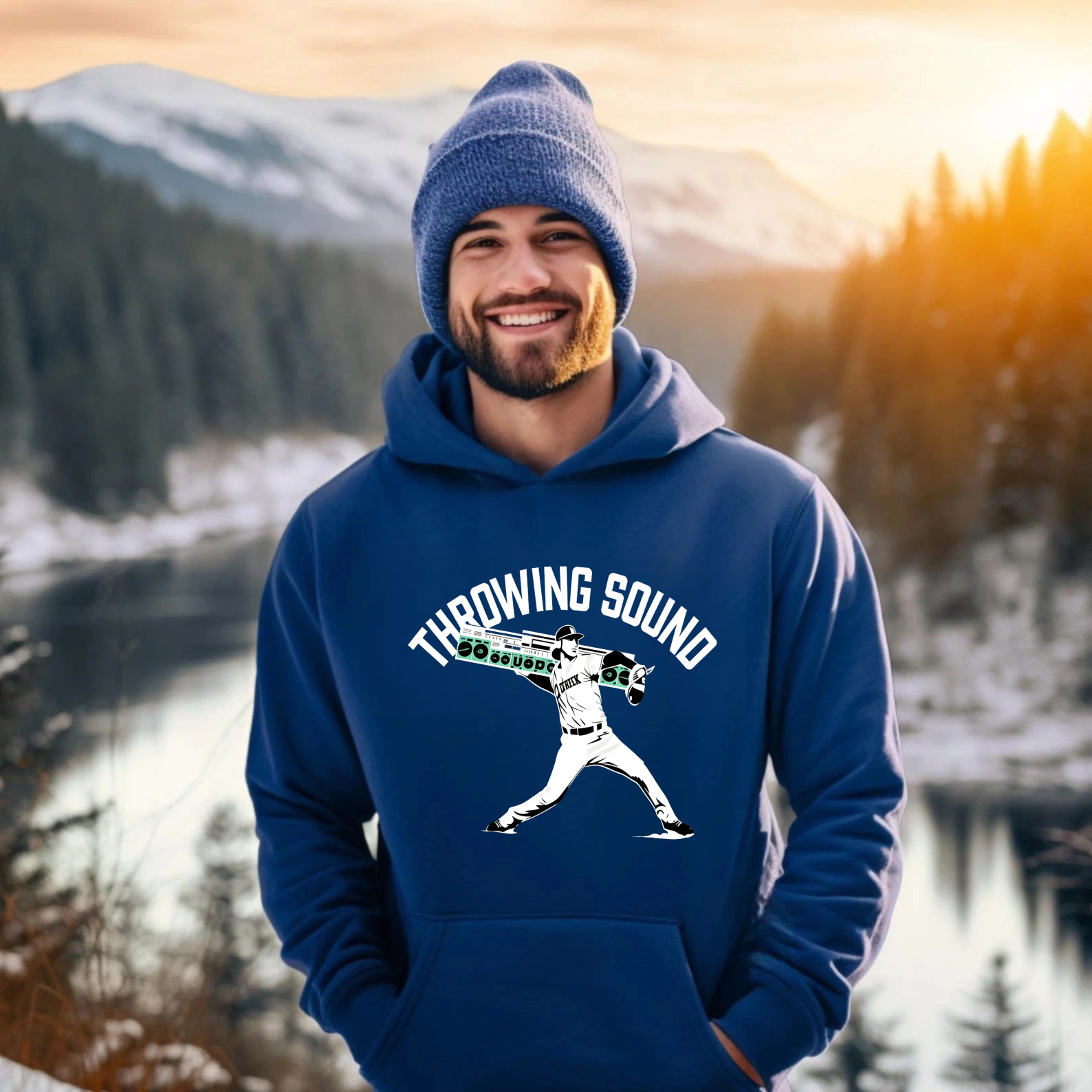 Dorawear™ Throwing Sound Baseball Player Graphic Hoodie Unisex Sweatshirt Casual Wear For Men And Women-Dorawear