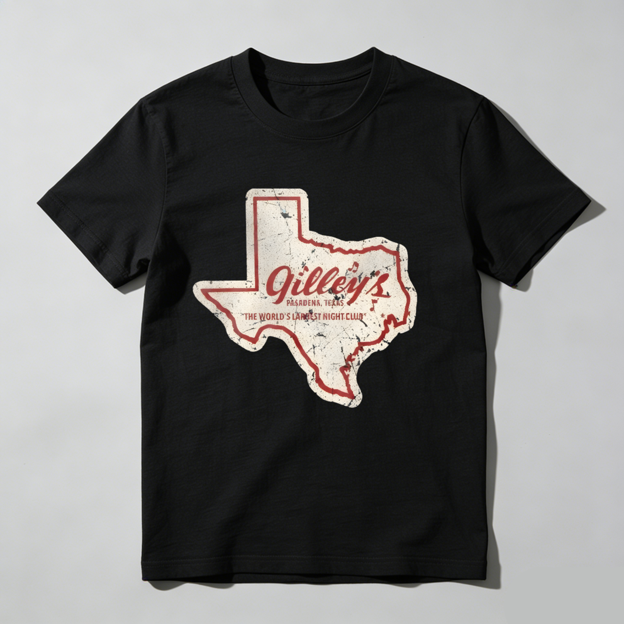 Dorawear™  Texas State Outline With Gilley's Text T Shirt