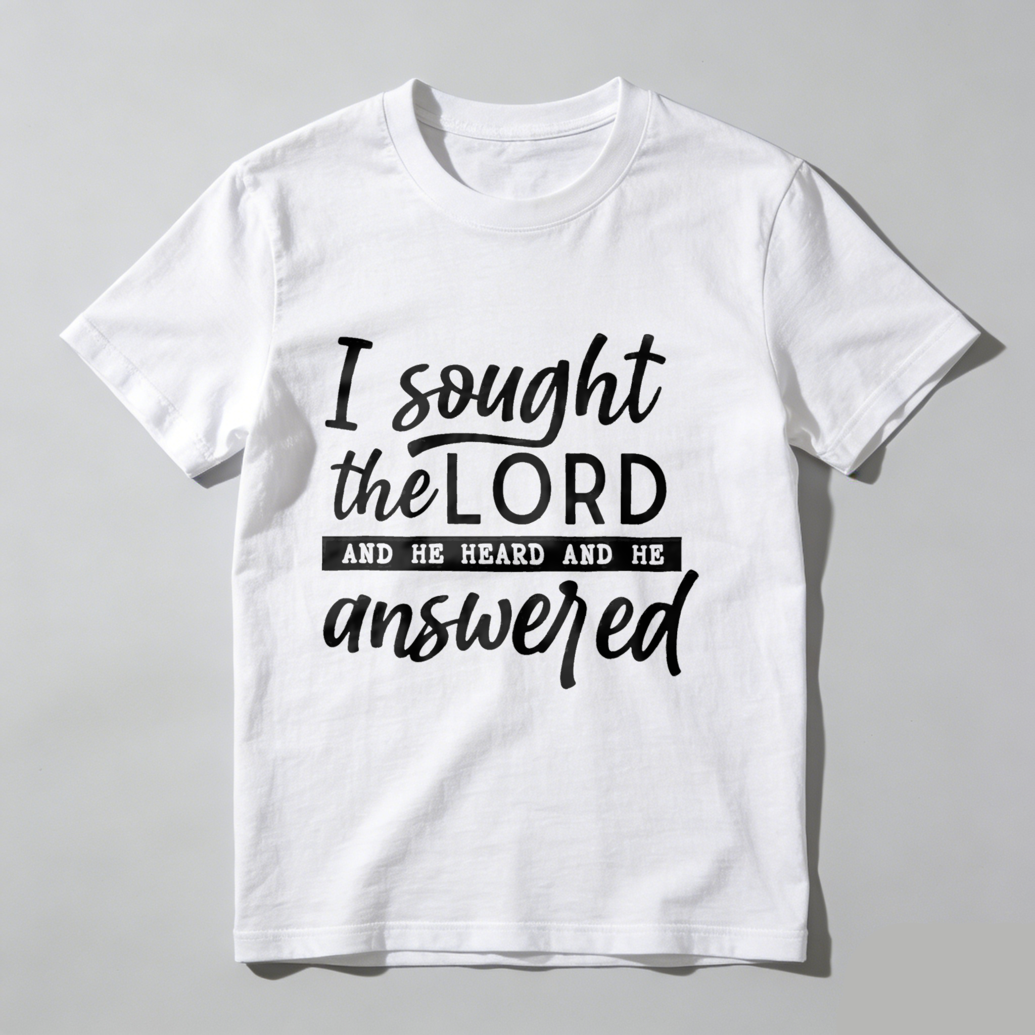 Dorawear™ Faith TShirt Inspiring Scripture Print I Found The Lord He Healed Me