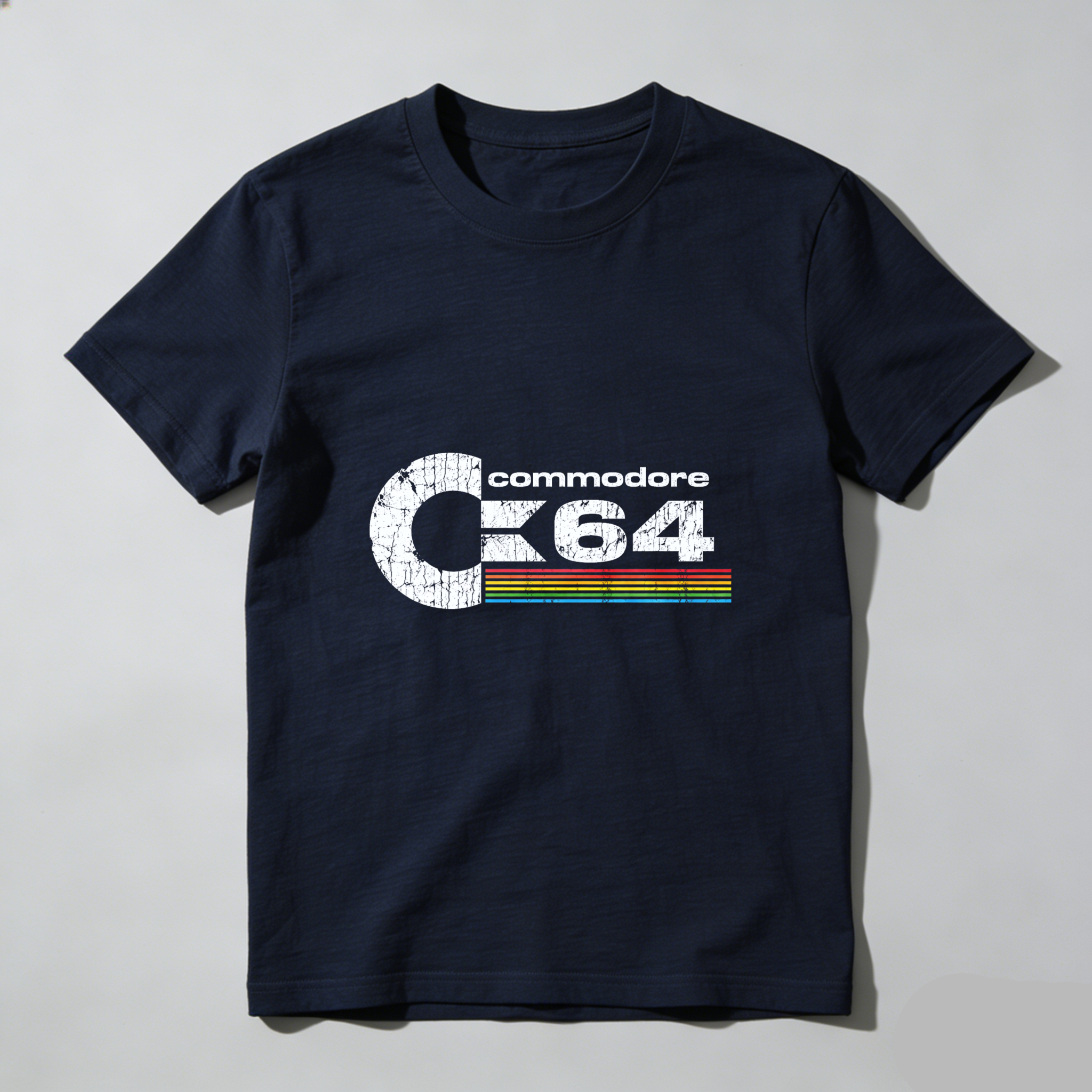 Dorawear™ Commodore C64 Retro Logo Pure Cotton Short Sleeve T Shirt-Dorawear