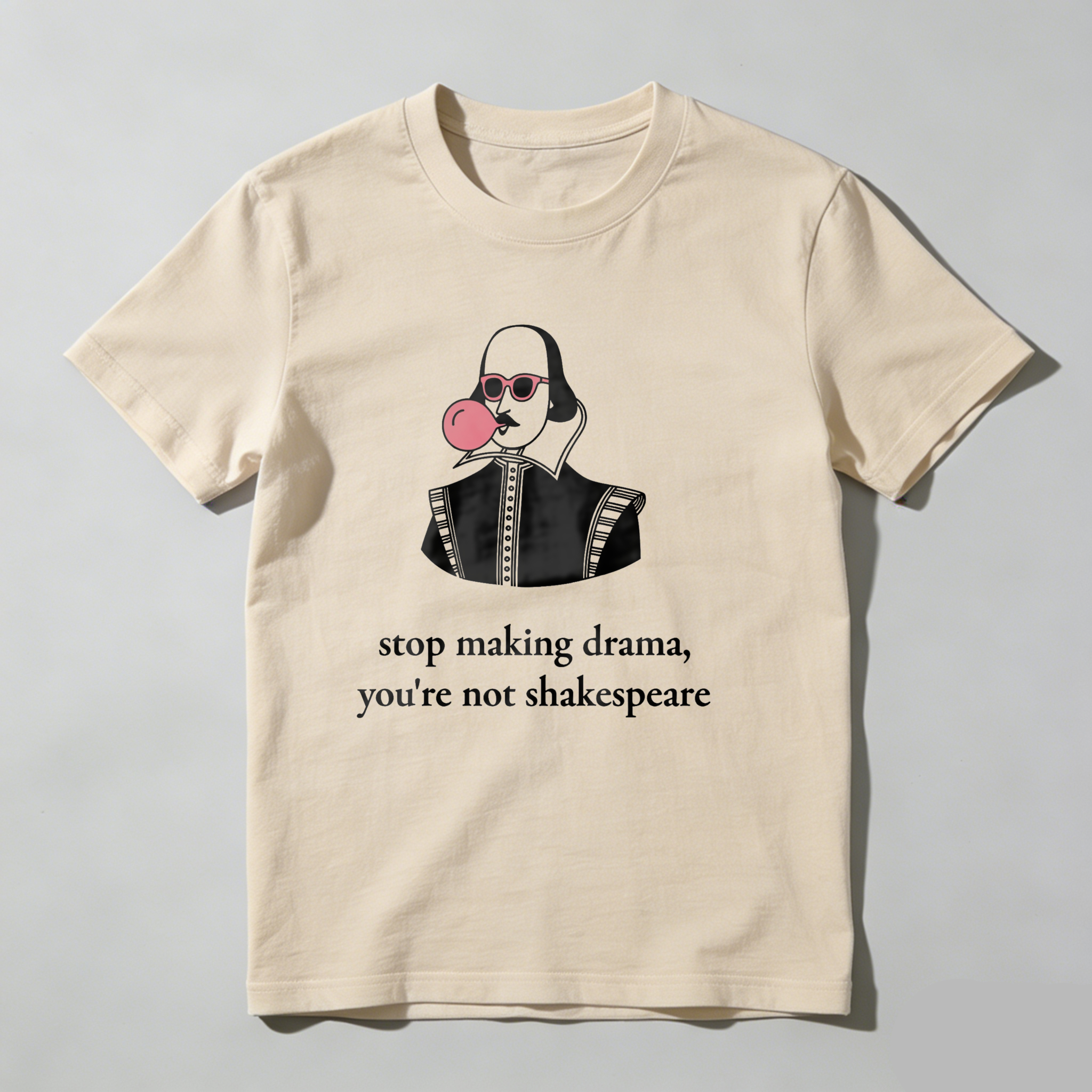 Dorawear™ Shakespeare Blowing Bubblegum With Sunglasses T Shirt