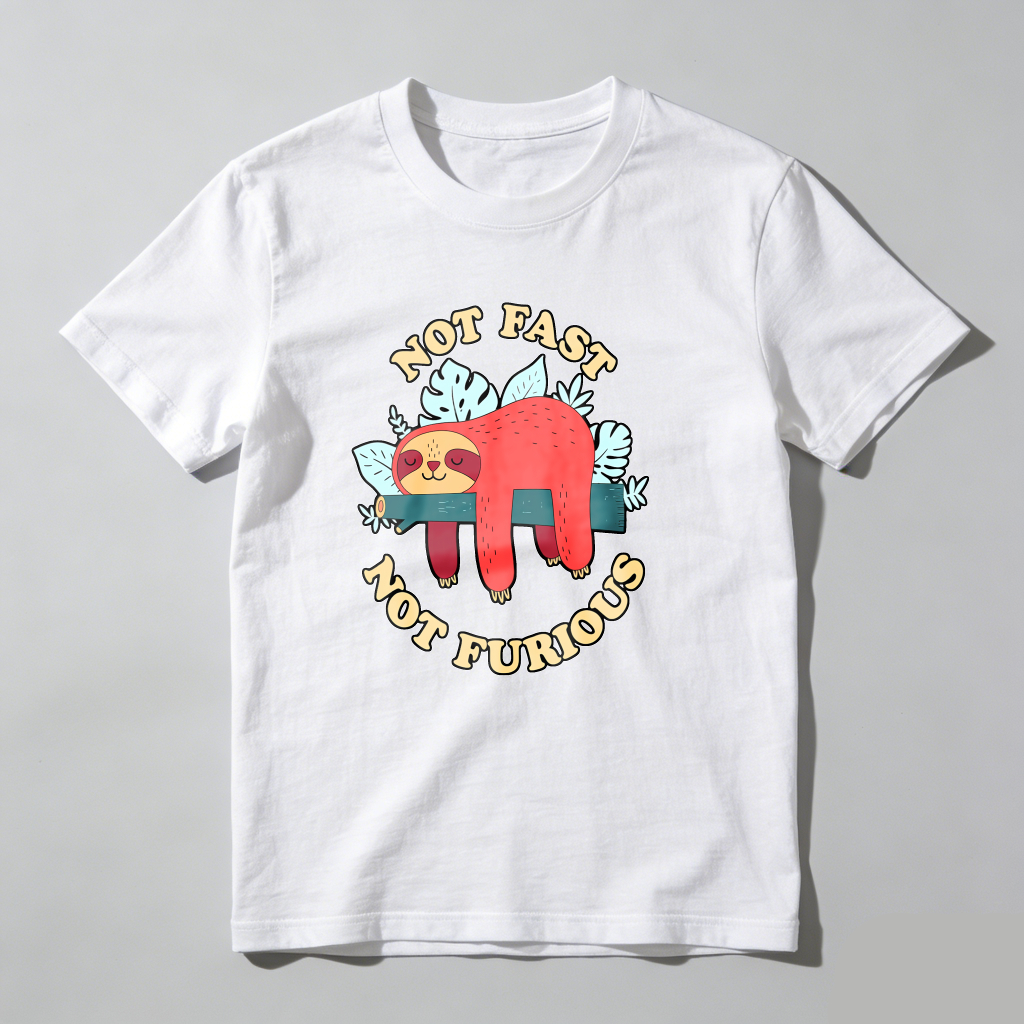 Dorawear™ Not Fast Not Furious Sloth Design T Shirt