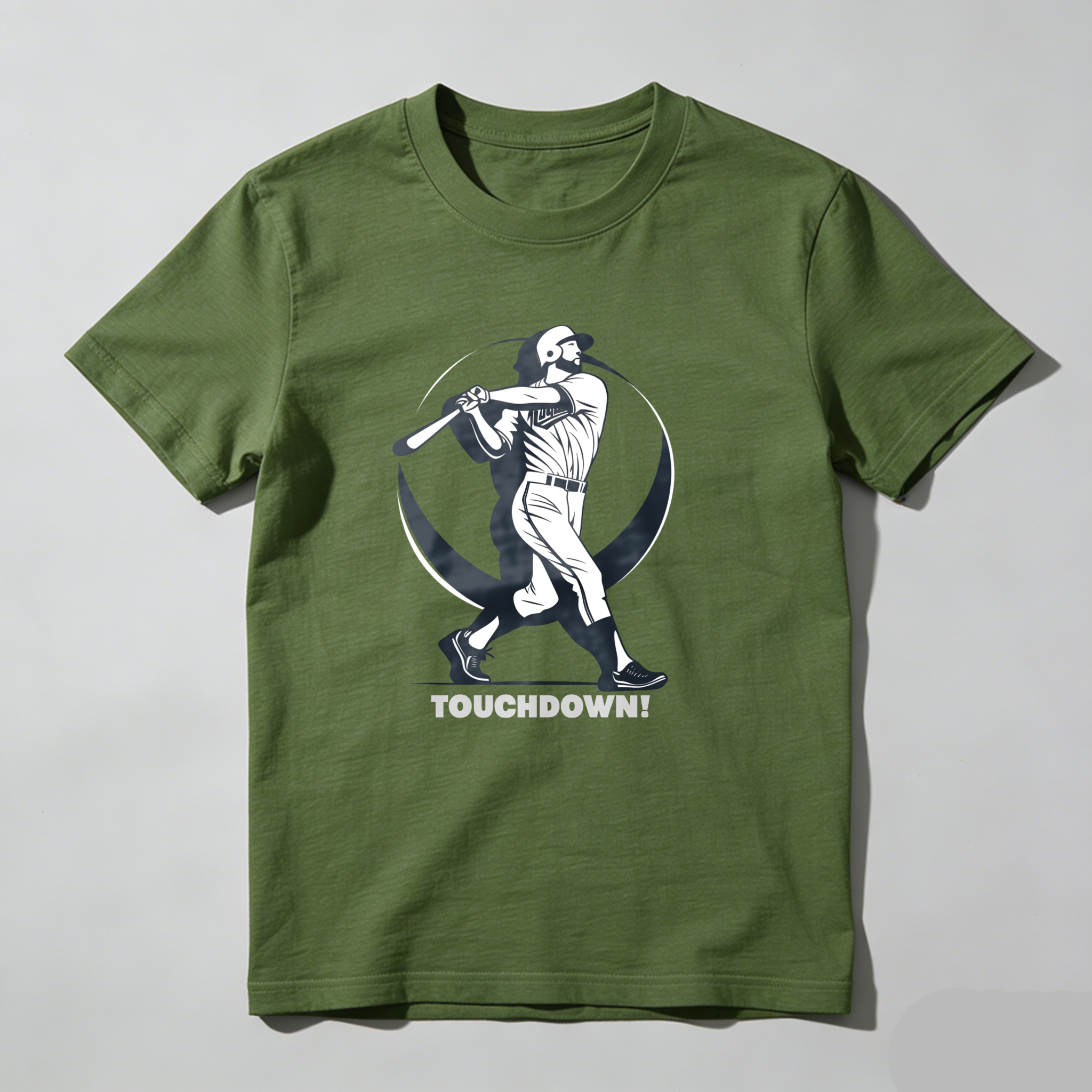 Dorawear™ Baseball Player Swinging Bat Touchdown  T Shirt