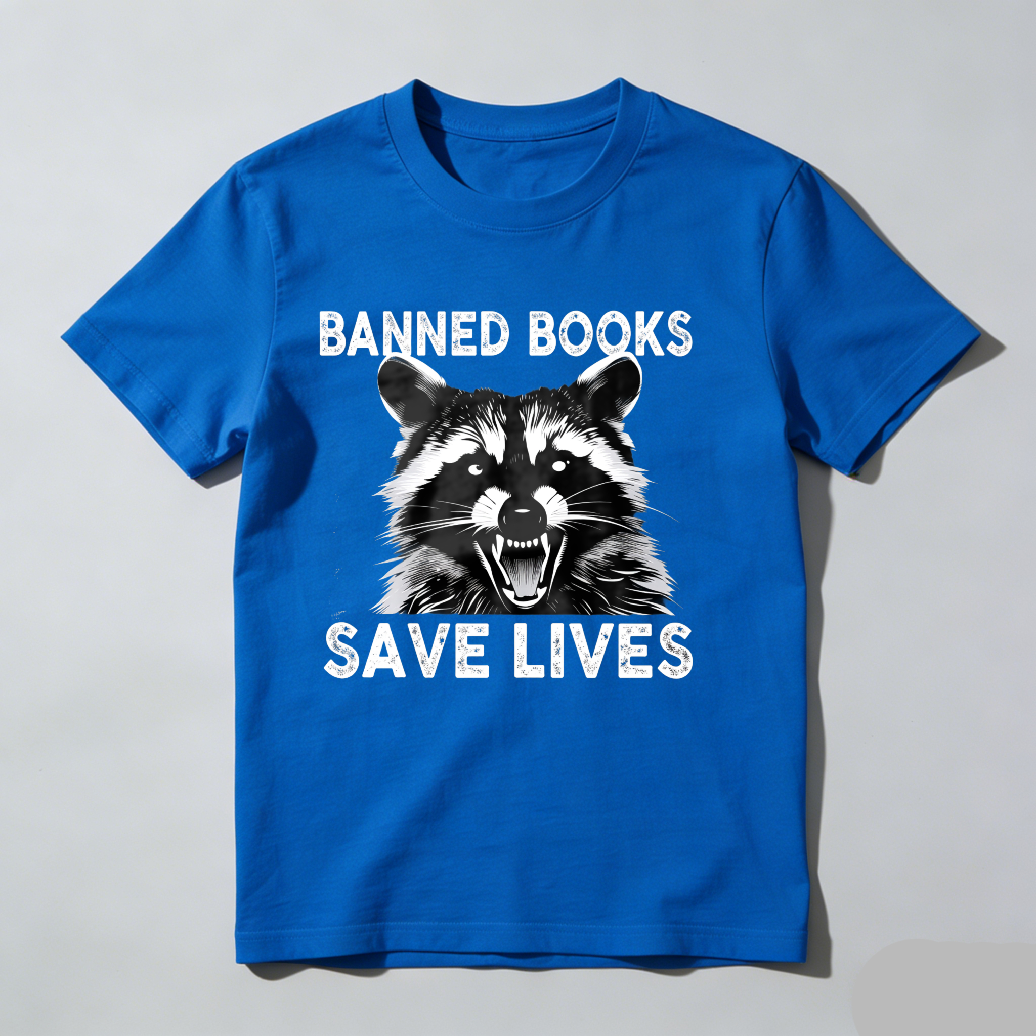 Dorawear™ Banned Books Save Lives Raccoon Face T Shirt