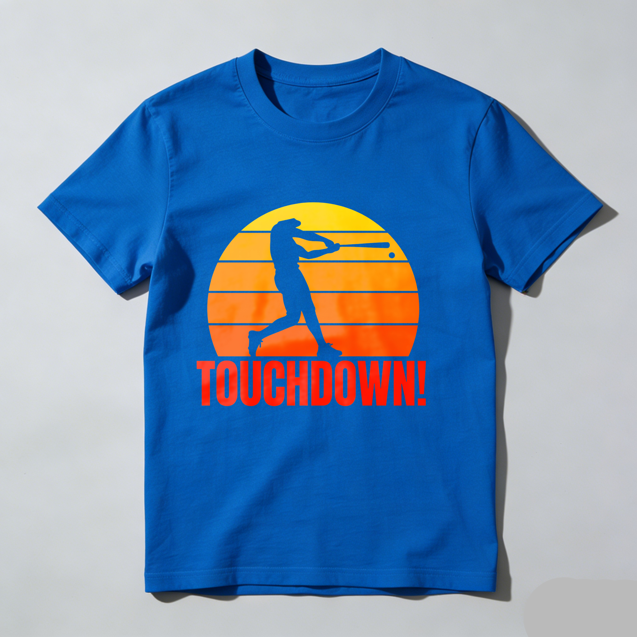 Dorawear™ Sunset Silhouette Baseball Player Touchdown  T Shirt