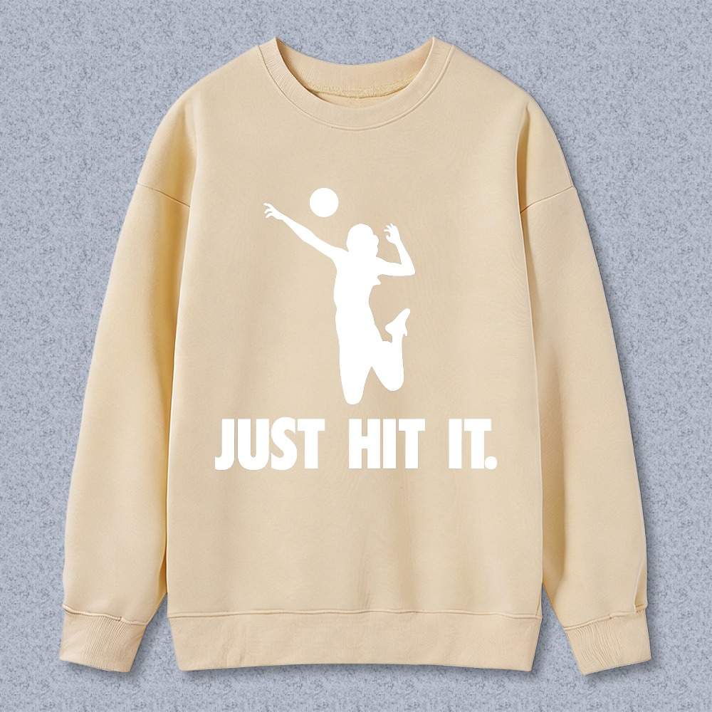 Dorawear™ Volleyball Player Silhouette Just Hit It Unisex Classic Sweatshirt