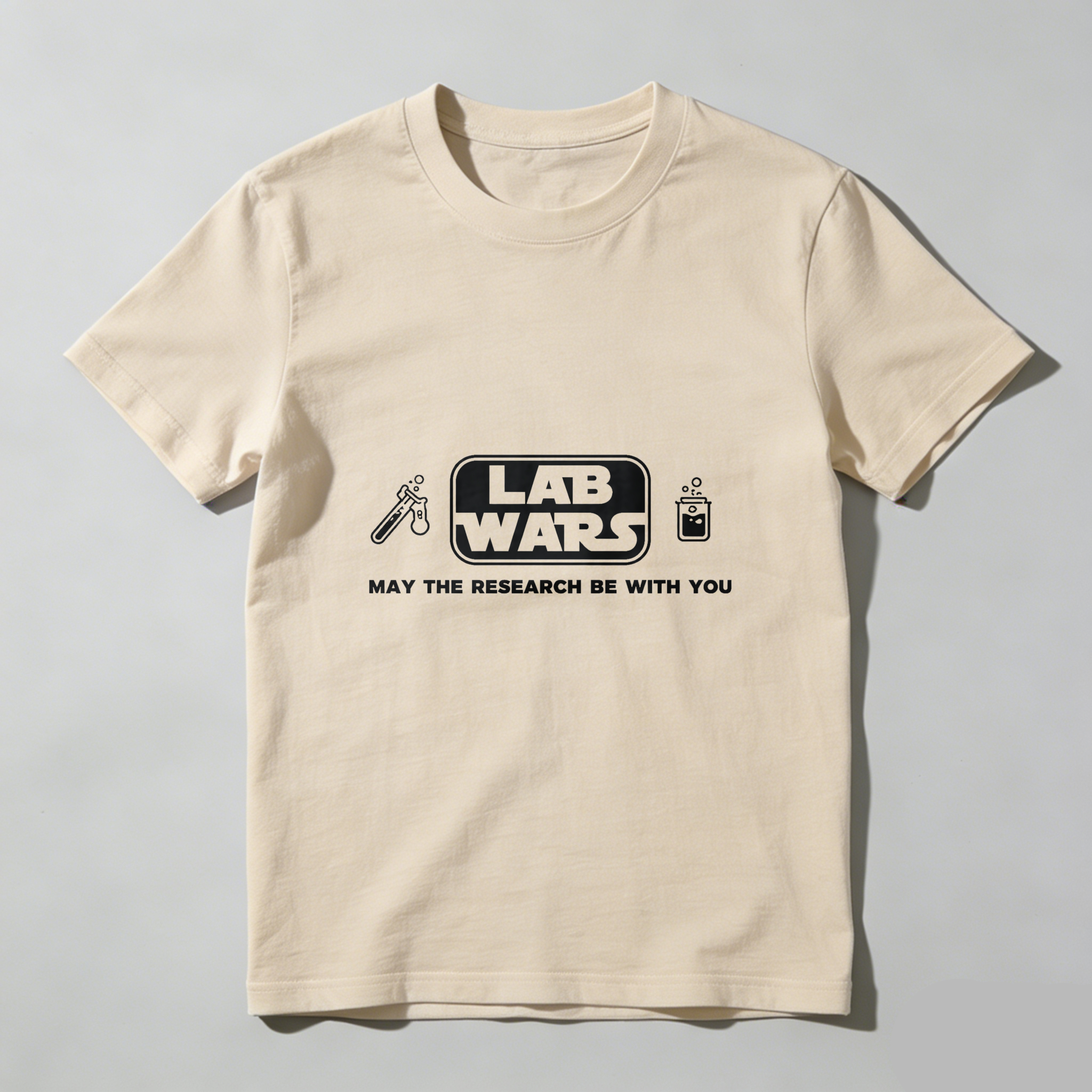 Dorawear™ Lab Wars May The Research Be With You Pure Cotton Short Sleeve T-Shirt-Dorawear