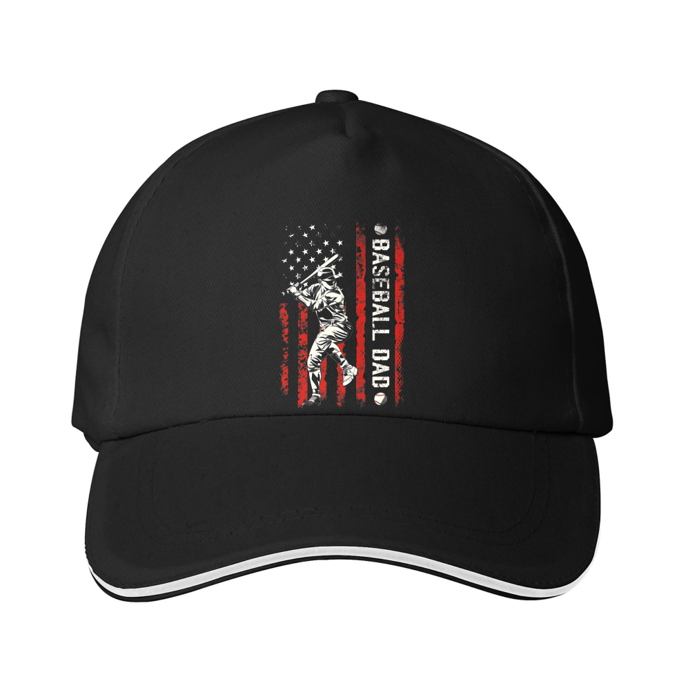 Dorawear™ Baseball Cap American Flag Baseball Player Dad Design For Sports Fans