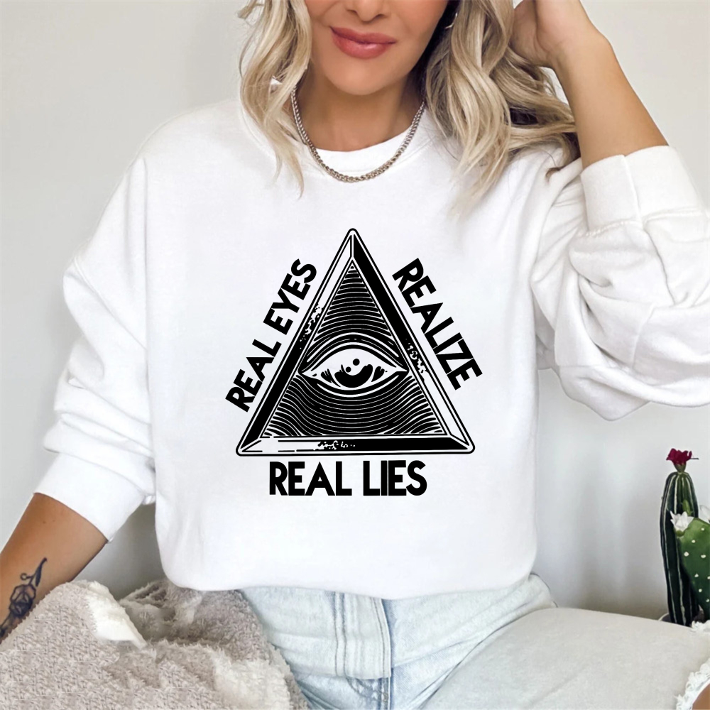 Dorawear™ All Seeing Eye Pyramid Real Eyes Realize Real Lies Unisex Classic Sweatshirt