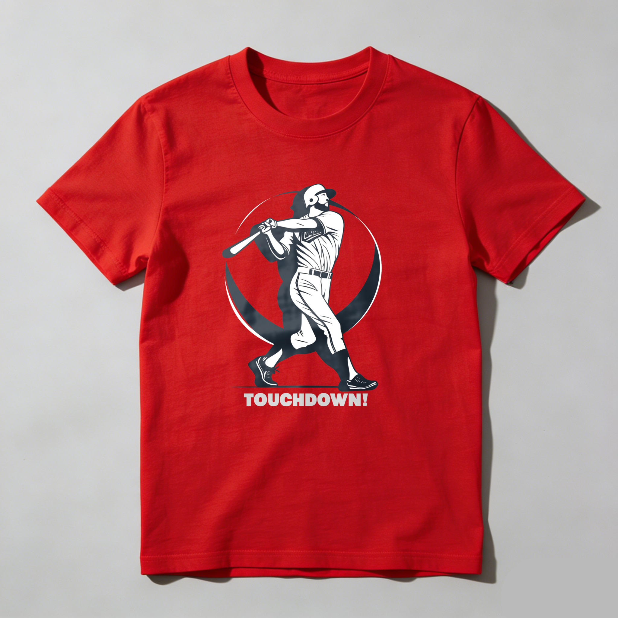 Dorawear™ Baseball Player Swinging Bat Touchdown  T Shirt