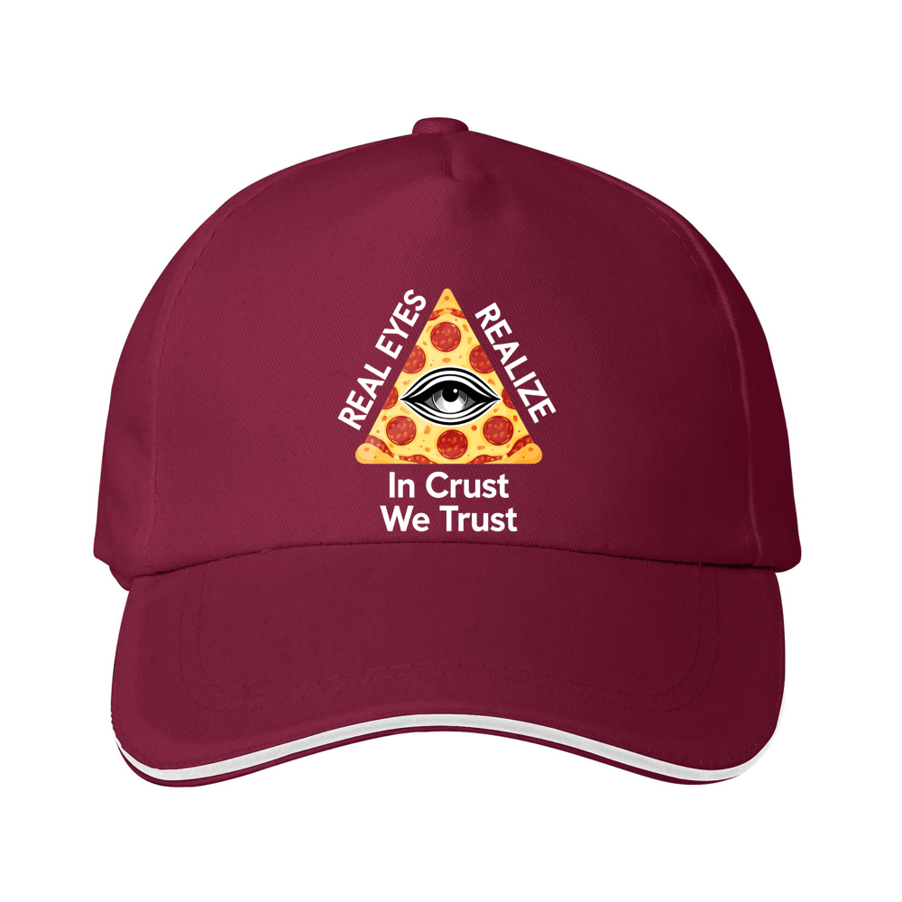 Dorawear™ Baseball Cap  Pizza Eye Symbol Real Eyes Realize In Crust We Trust And Fun Outings