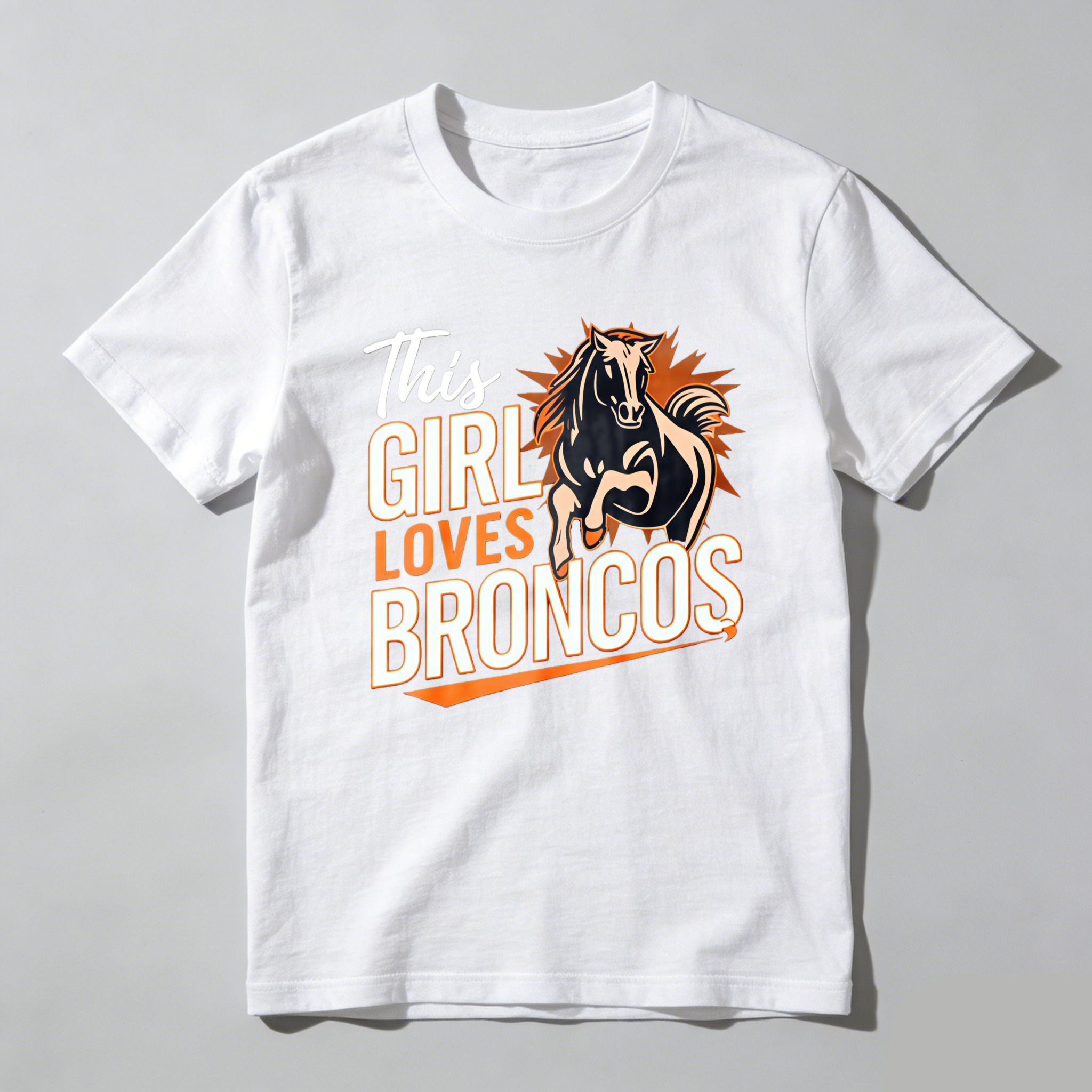 Dorawear™  This Girl Loves Broncos Horse T Shirt