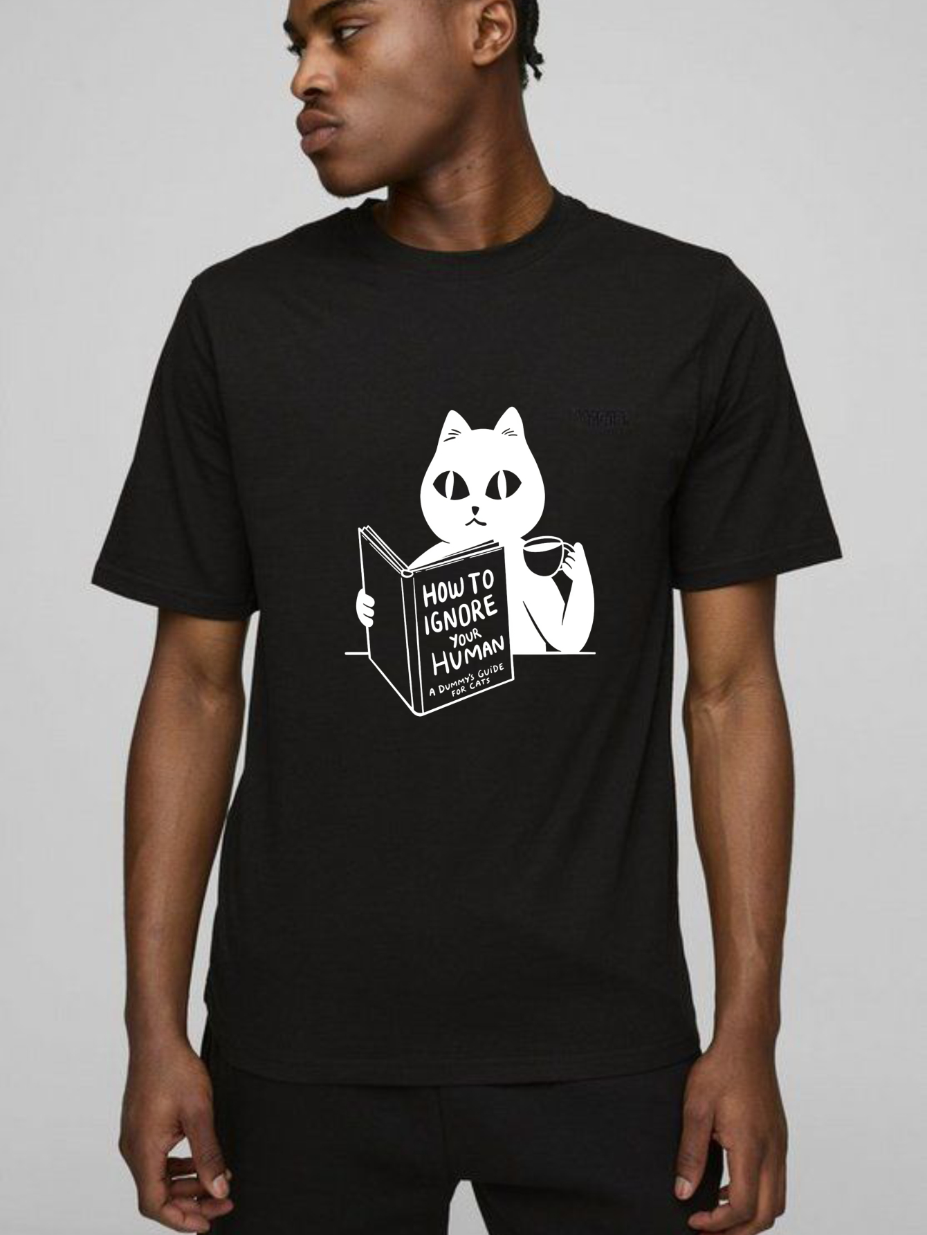 Dorawear Cat Reading Book How To Ignore Your Human T Shirt