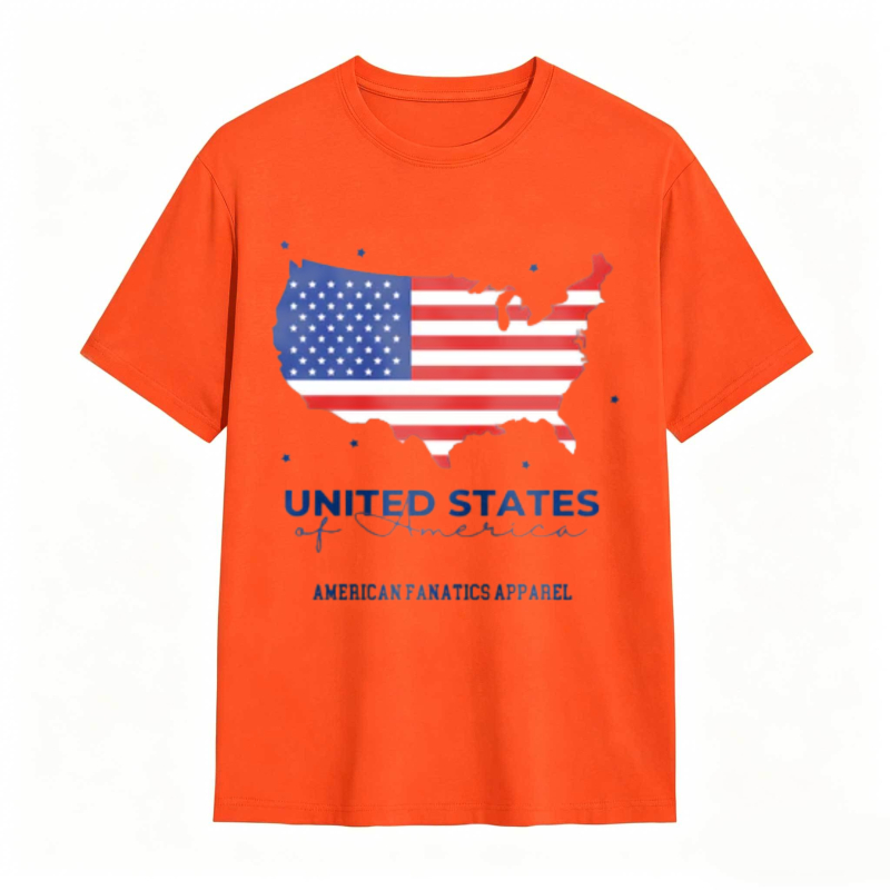 United States Map With American Flag Design T-shirt