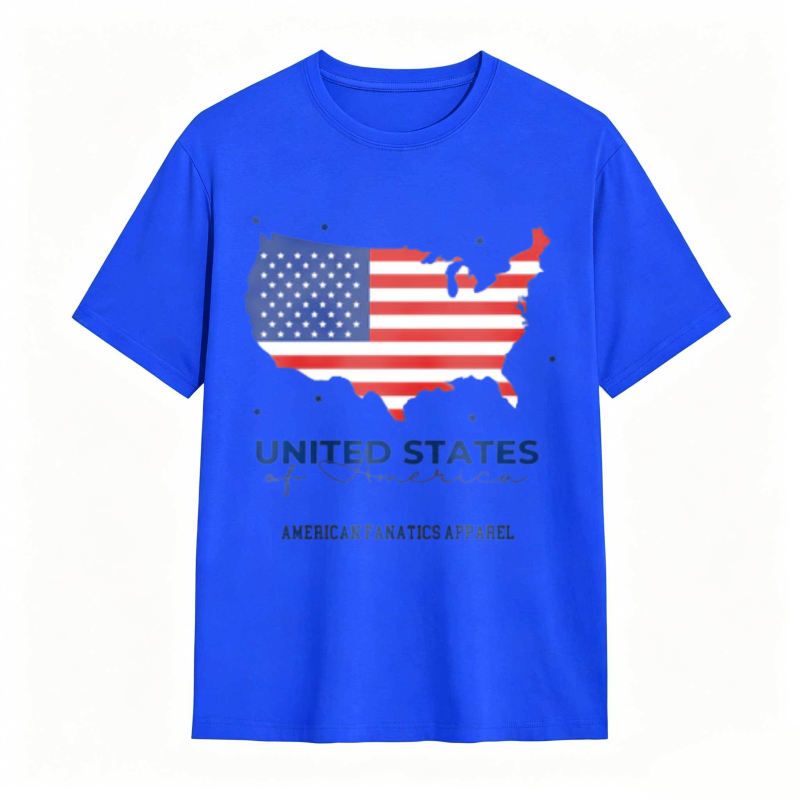 United States Map With American Flag Design T-shirt
