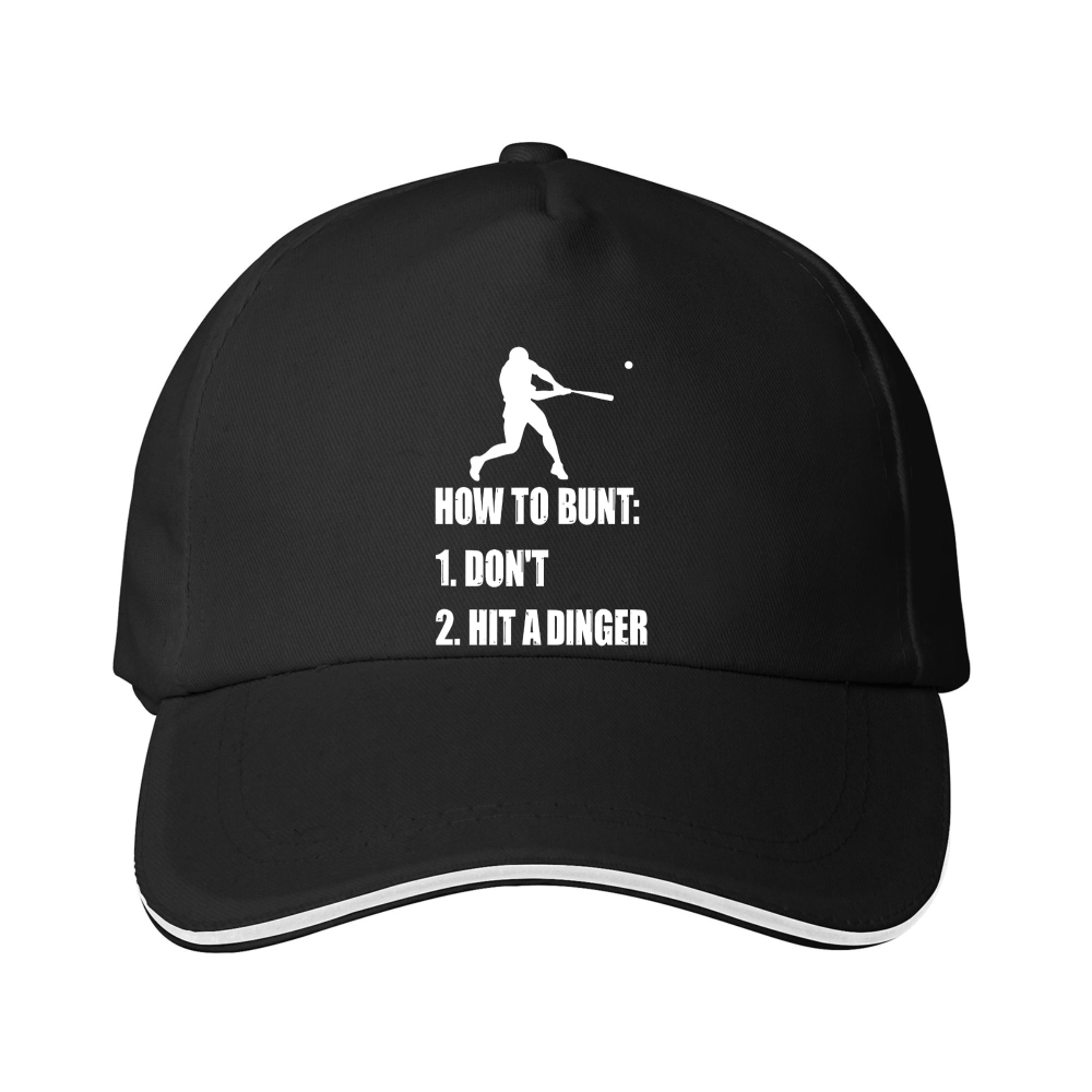 Dorawear™ Baseball Cap Bunt Instructions And Player Silhouette For Sports Fans(1)