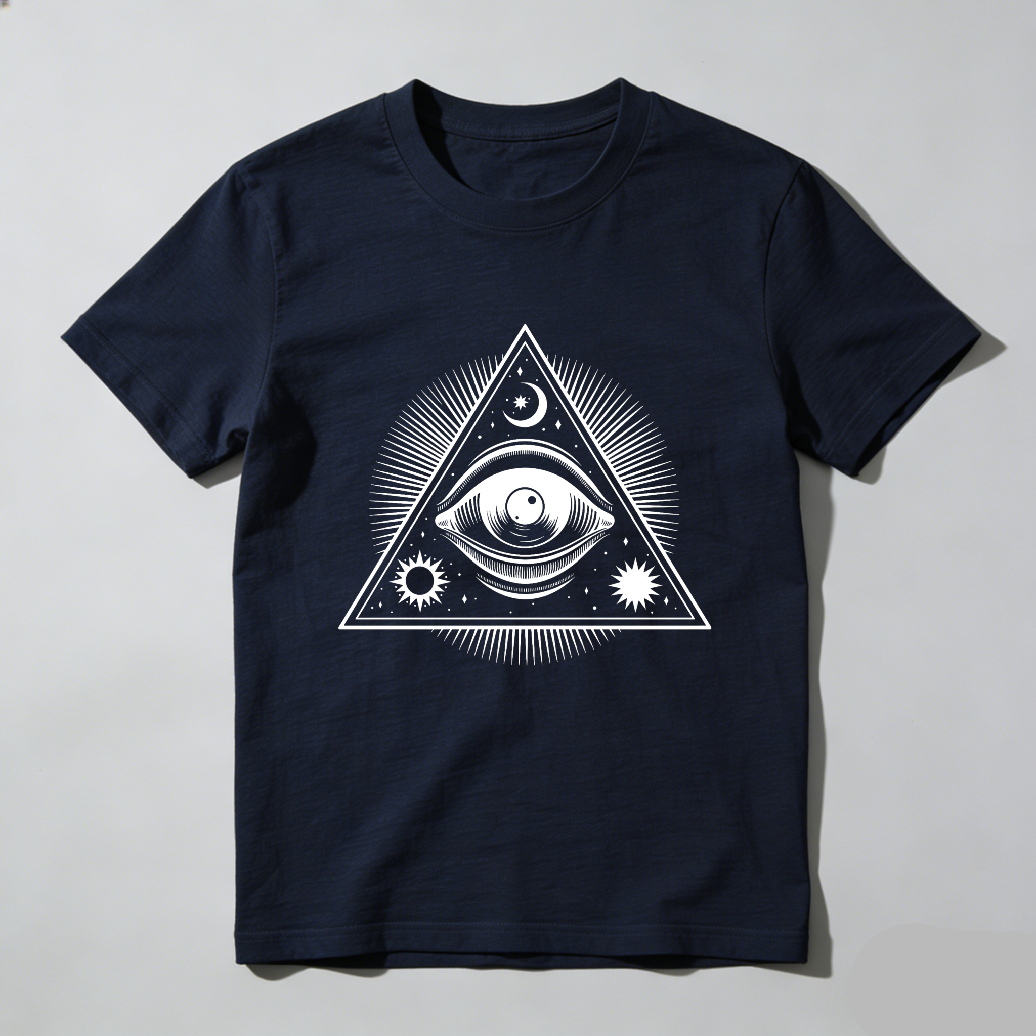 Dorawear™ All Seeing Eye In Triangle With Sun Moon Stars T Shirt