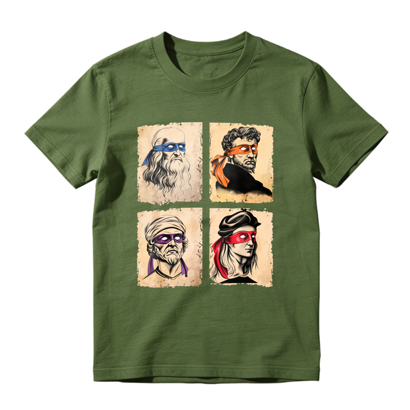 Dorawear™ Four Historical Figures With Colorful Eye Patches Unisex Classic T-shirt