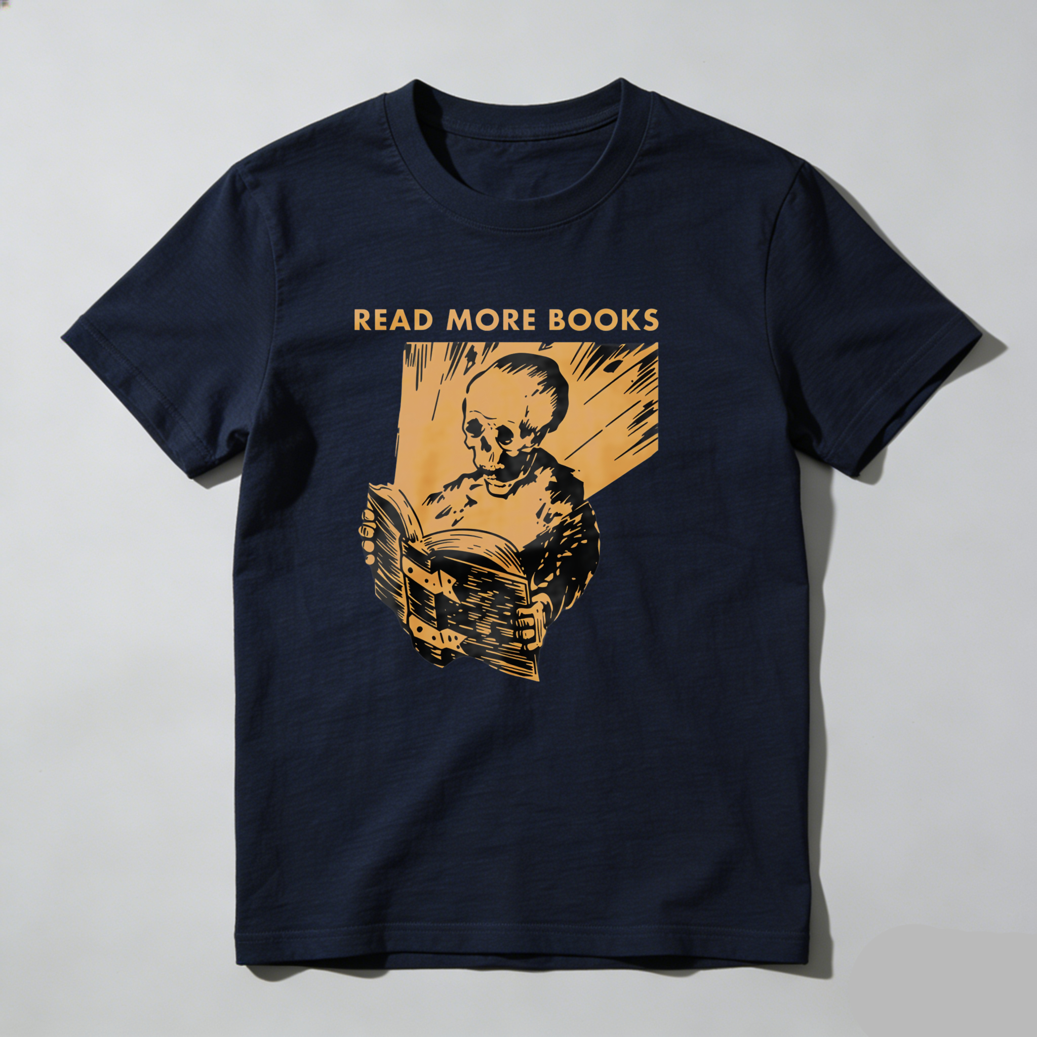 Dorawear™ Read More Books Skeleton Reading Book T Shirt