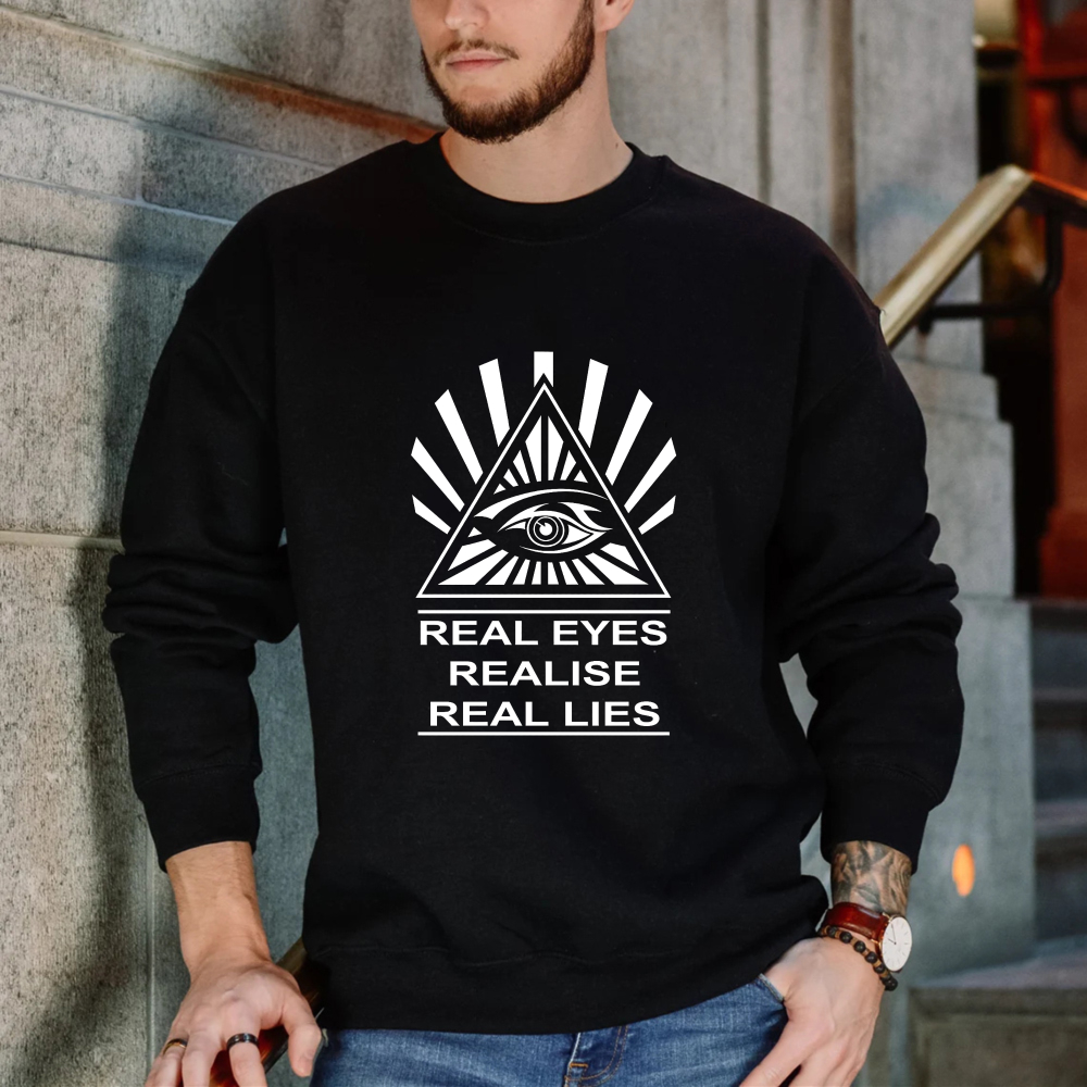 Dorawear™ All Seeing Eye Symbol Real Eyes Realise Real Lies Unisex Classic Sweatshirt