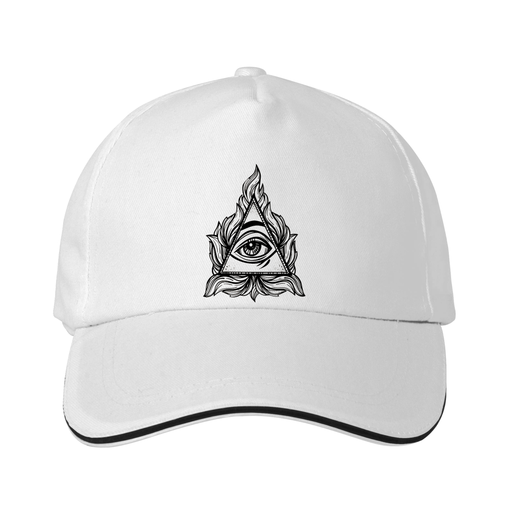 Dorawear™  Baseball Cap With All Seeing Eye And Flames And Fashion Statement