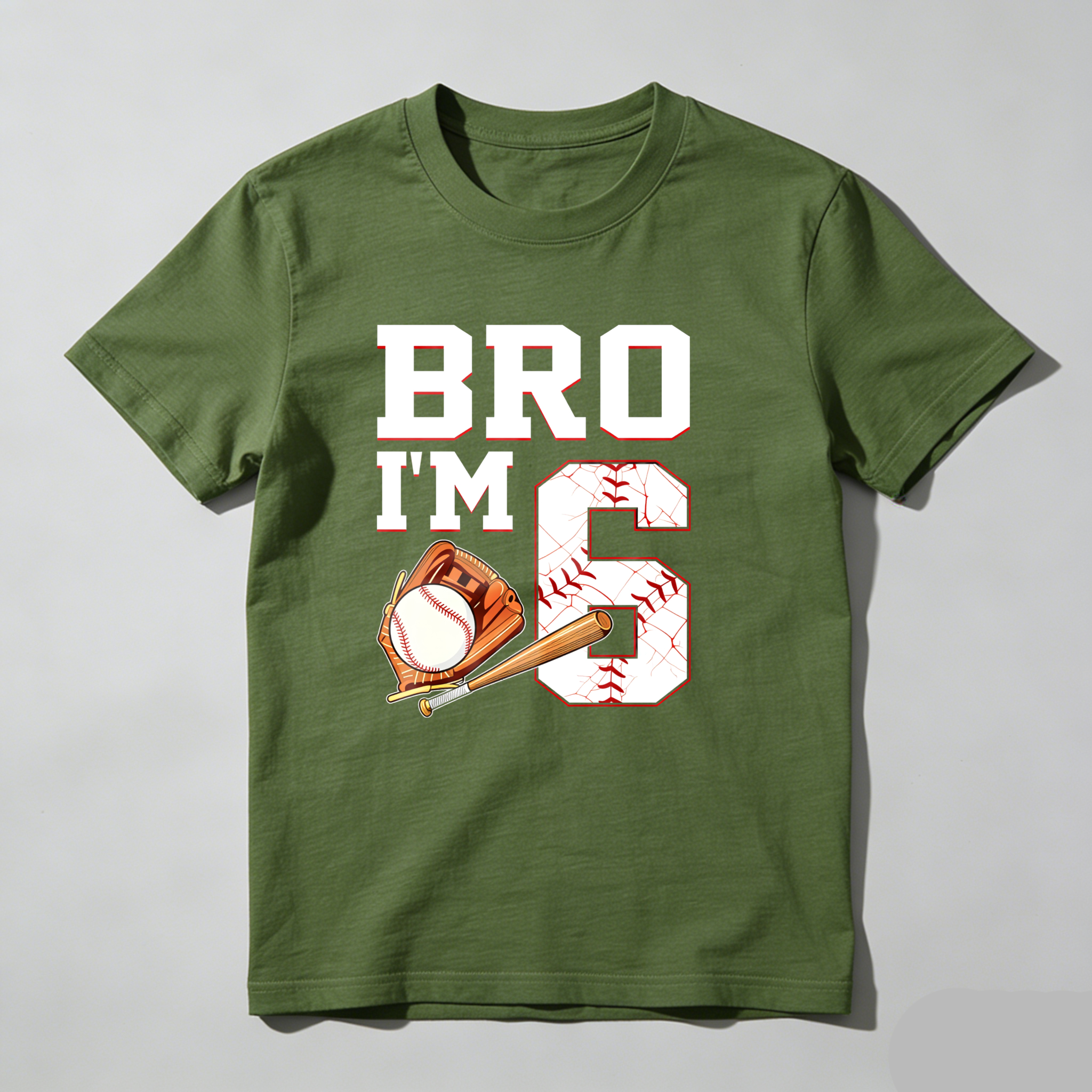 Dorawear™ Bro Im Six Baseball Bat And Glove T Shirt