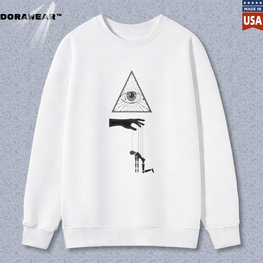 Dorawear™ All Seeing Eye Pyramid Hand Puppet Unisex Classic Sweatshirt