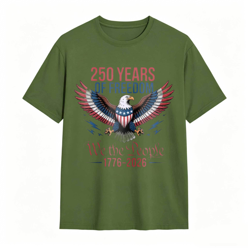 250 Years Of Freedom We The People 1776 2026 Eagle American Flag T-shirt