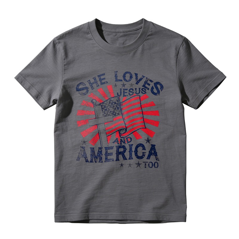 She Loves Jesus And America T-shirt