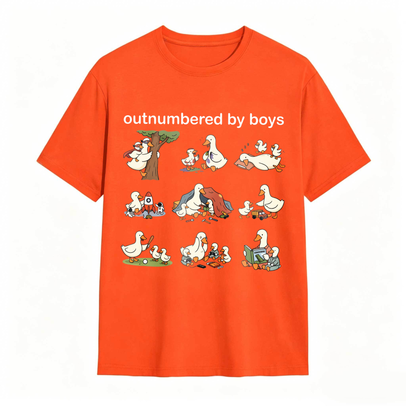 Dorawear™Duck Family With Babies And Tree Pattern Unisex Classic T-shirt