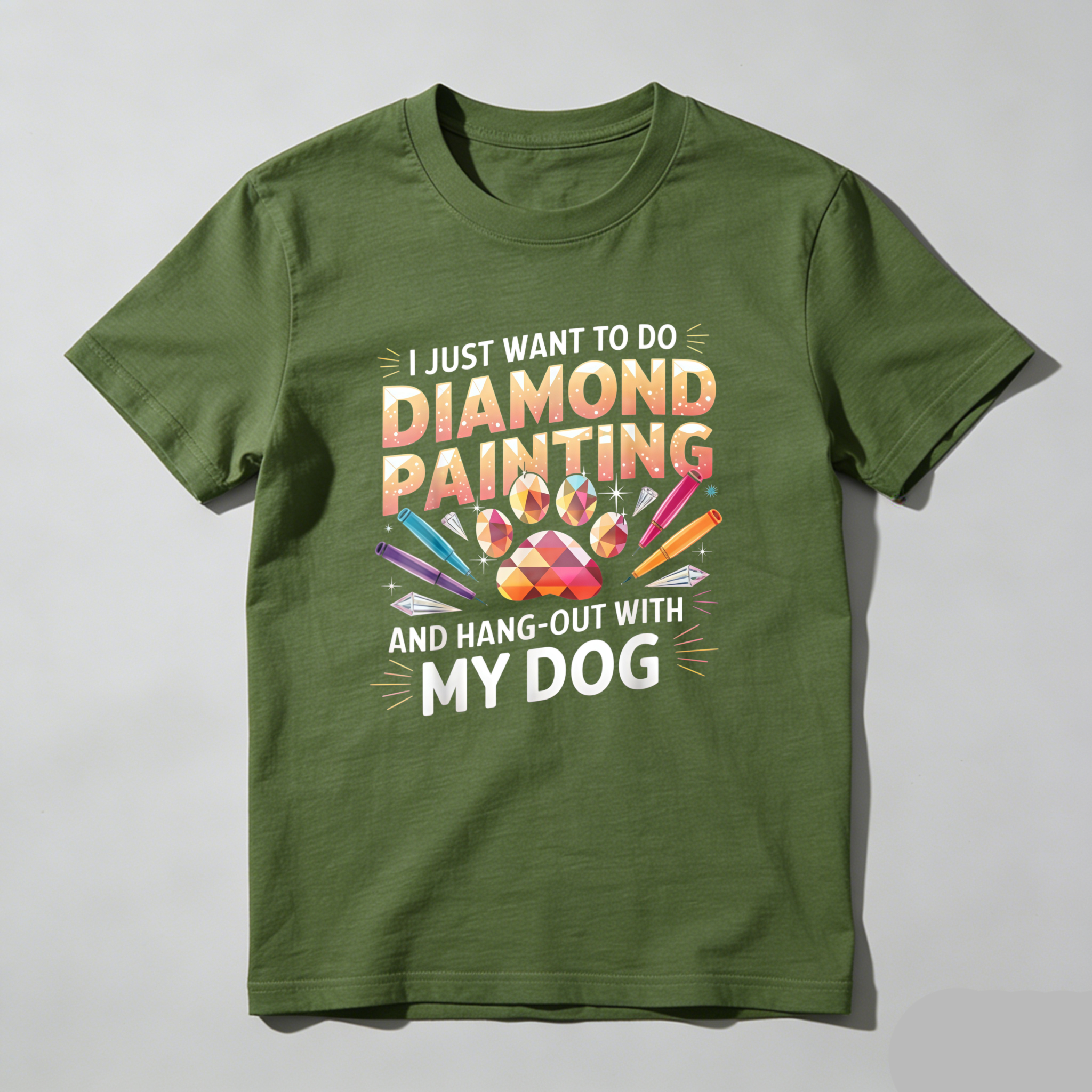Dorawear™  I Just Want To Do Diamond Painting And Hang Out With My Dog T Shirt