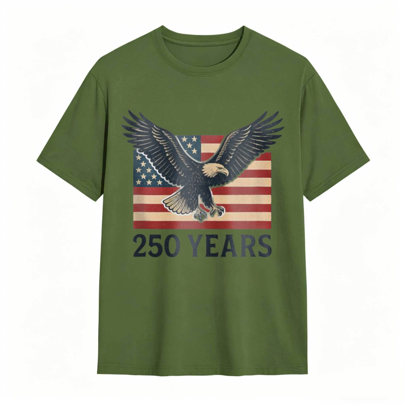 American Eagle With Flag And 250 Years Text T-shirt