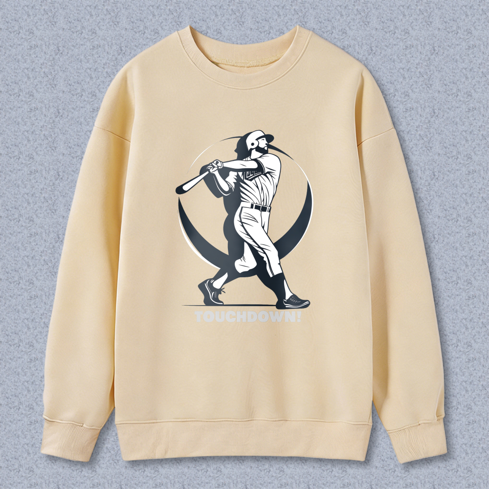 Dorawear™ Baseball Player With Bat And Crescent Moon Design Unisex Classic Sweatshirt