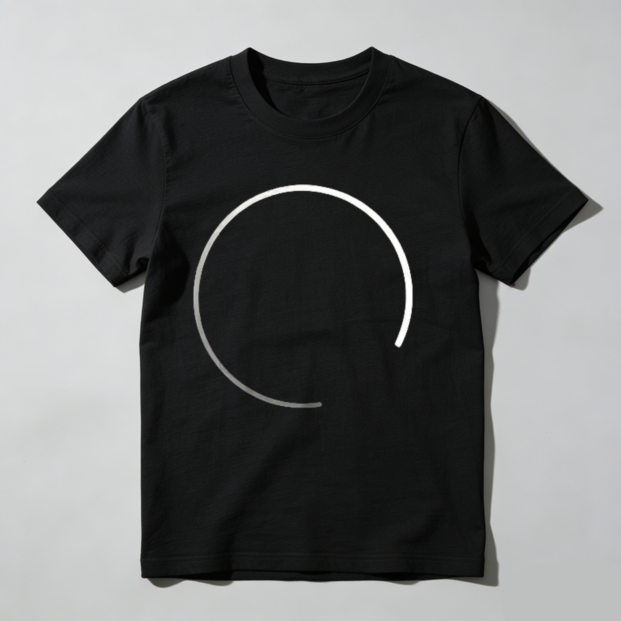 Dorawear™ White Circle On Black Background T Shirt