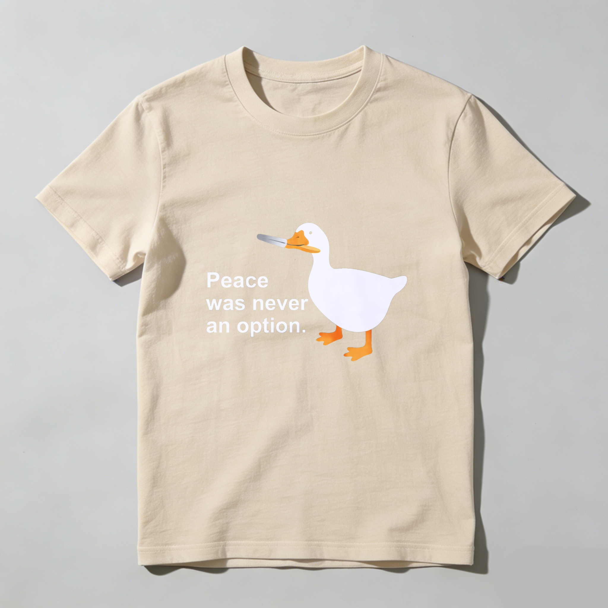 Dorawear Peace Was Never An Option Duck Pure Cotton Short Sleeve T Shirt