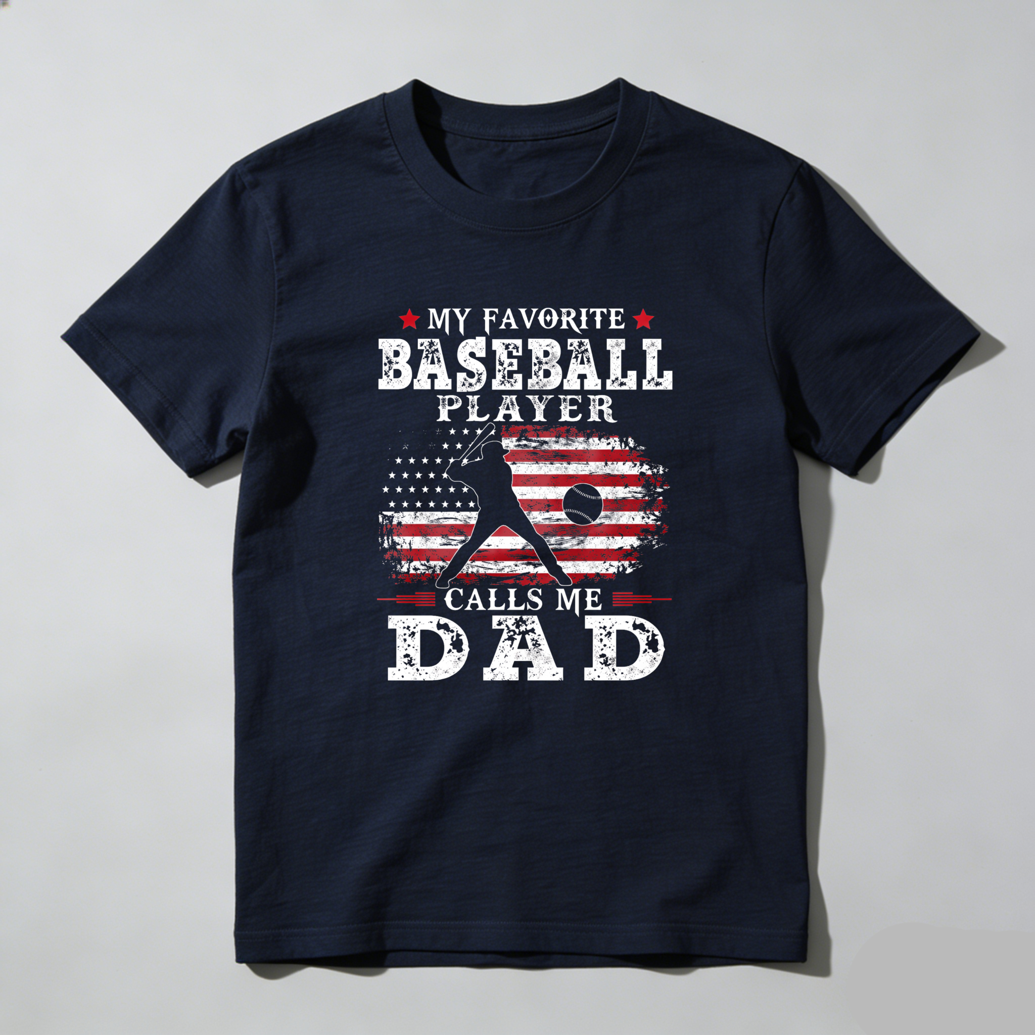 Dorawear™ My Favorite Baseball Player Calls Me Dad  T Shirt-Dorawear