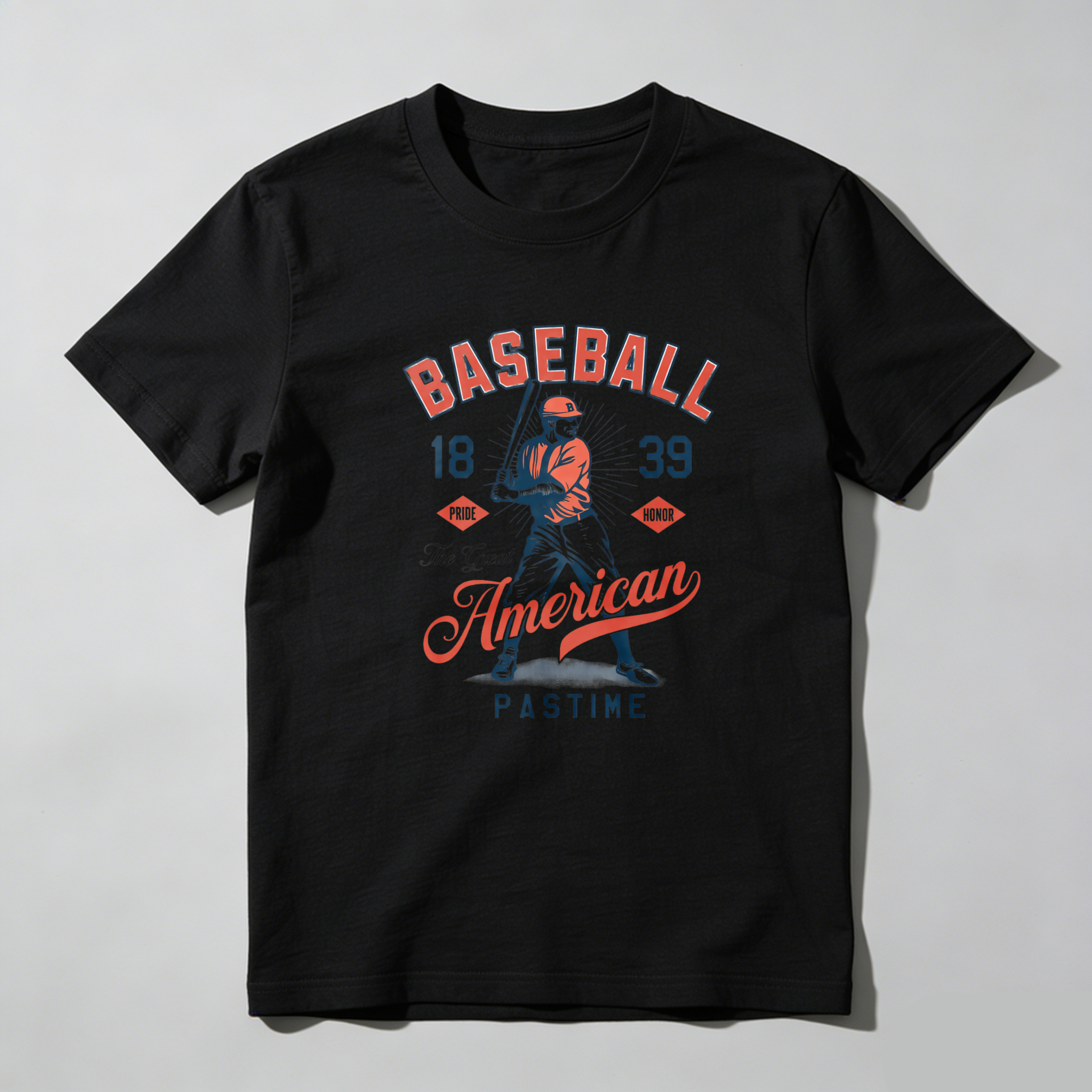 Dorawear™Baseball American Pastime 1839 Player Design T Shirt