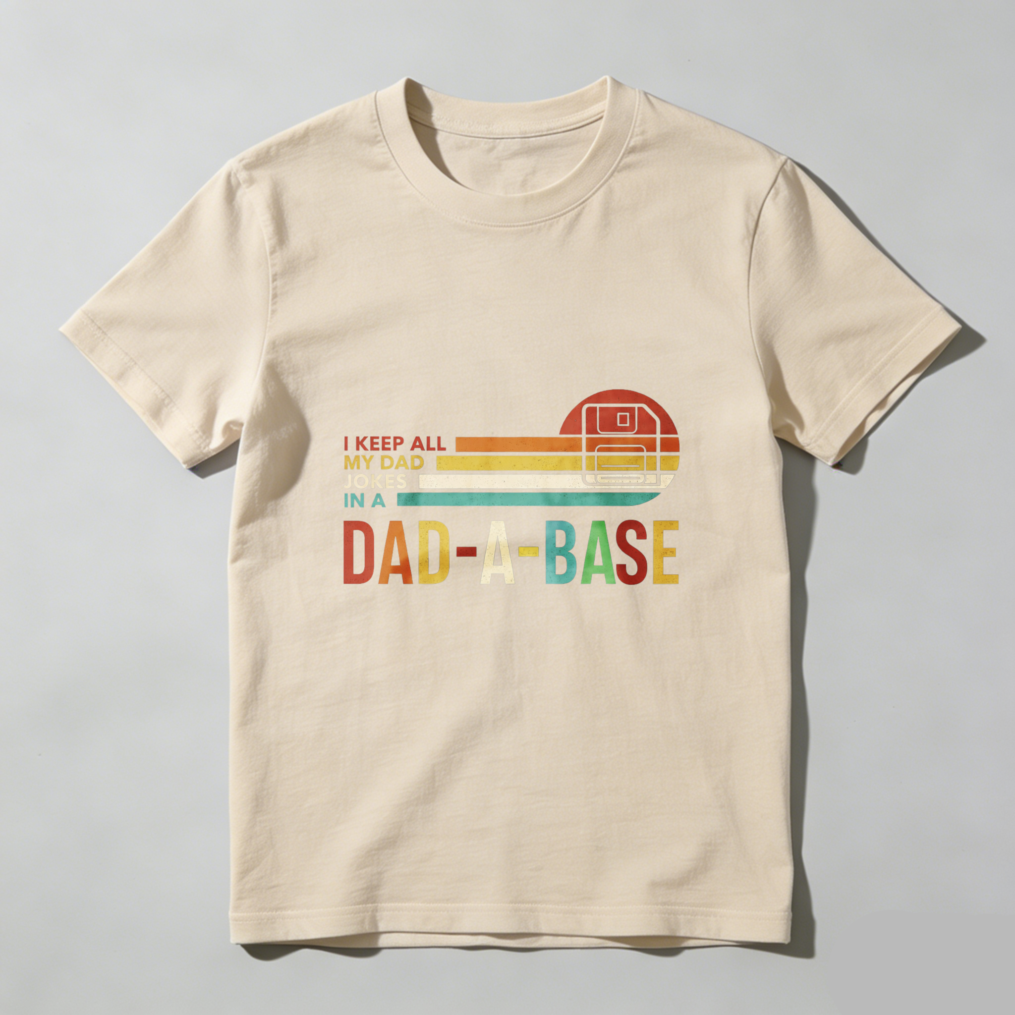 Dorawear™ I Keep All My Dad Jokes In A Dad A Base Pure Cotton Short Sleeve T Shirt-Dorawear