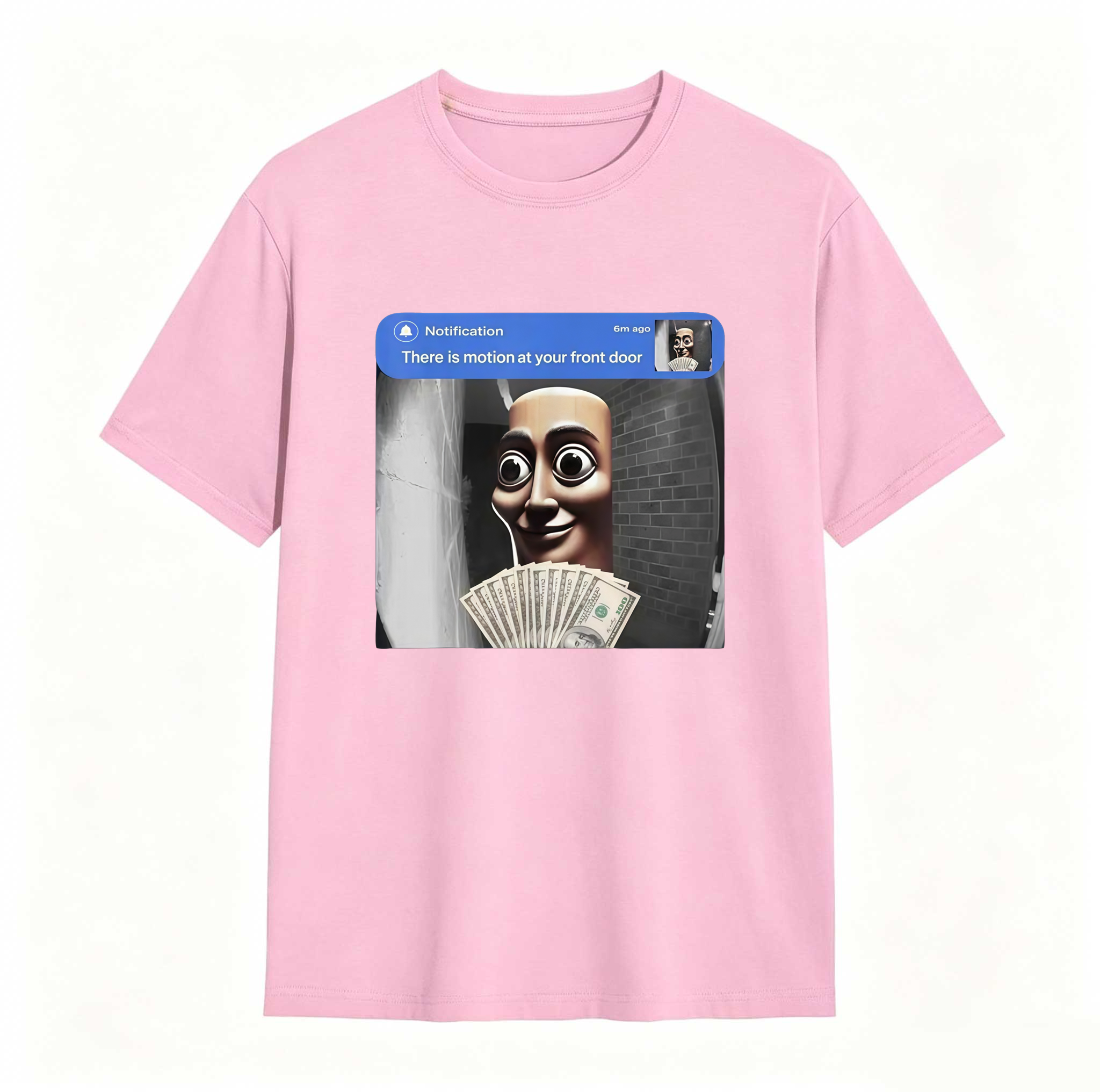  Dorawear™“There is movement at your front door” Tung Tung Tung Sahur meme cotton T-shirt
