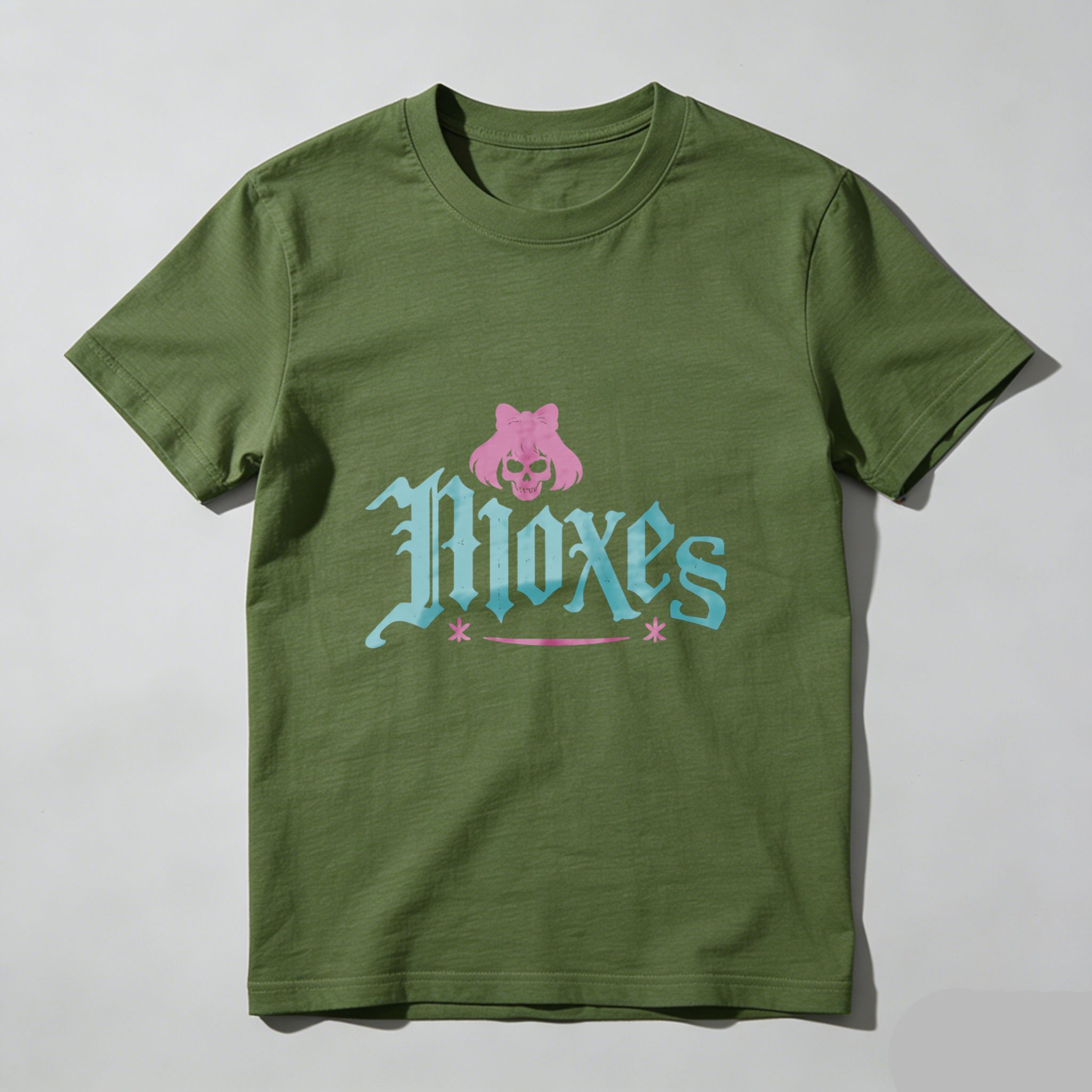Dorawear™ Moxes Pink Skull Logo Pure Cotton Short Sleeve T Shirt-Dorawear
