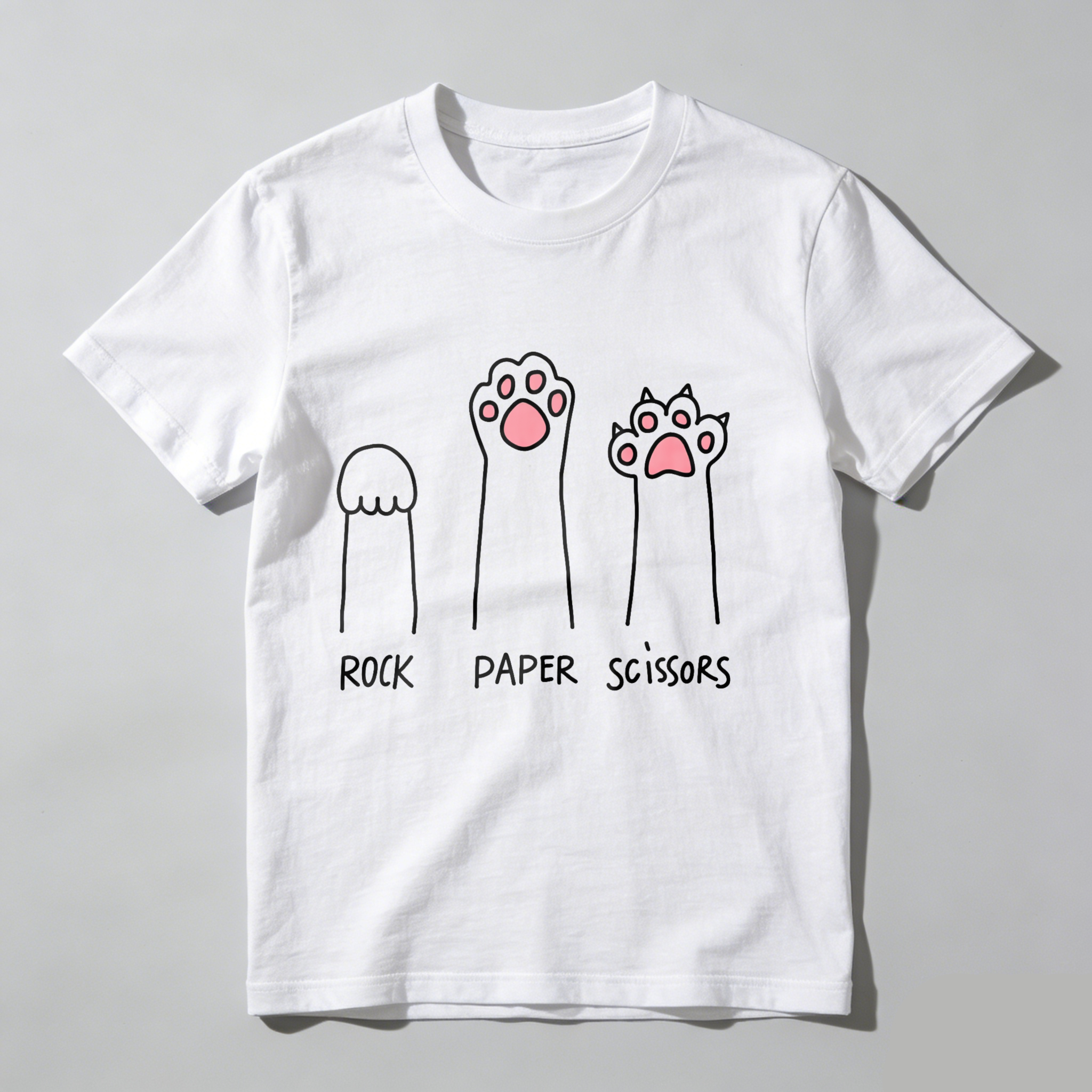 Dorawear Rock Paper Scissors Cat Paws T Shirt