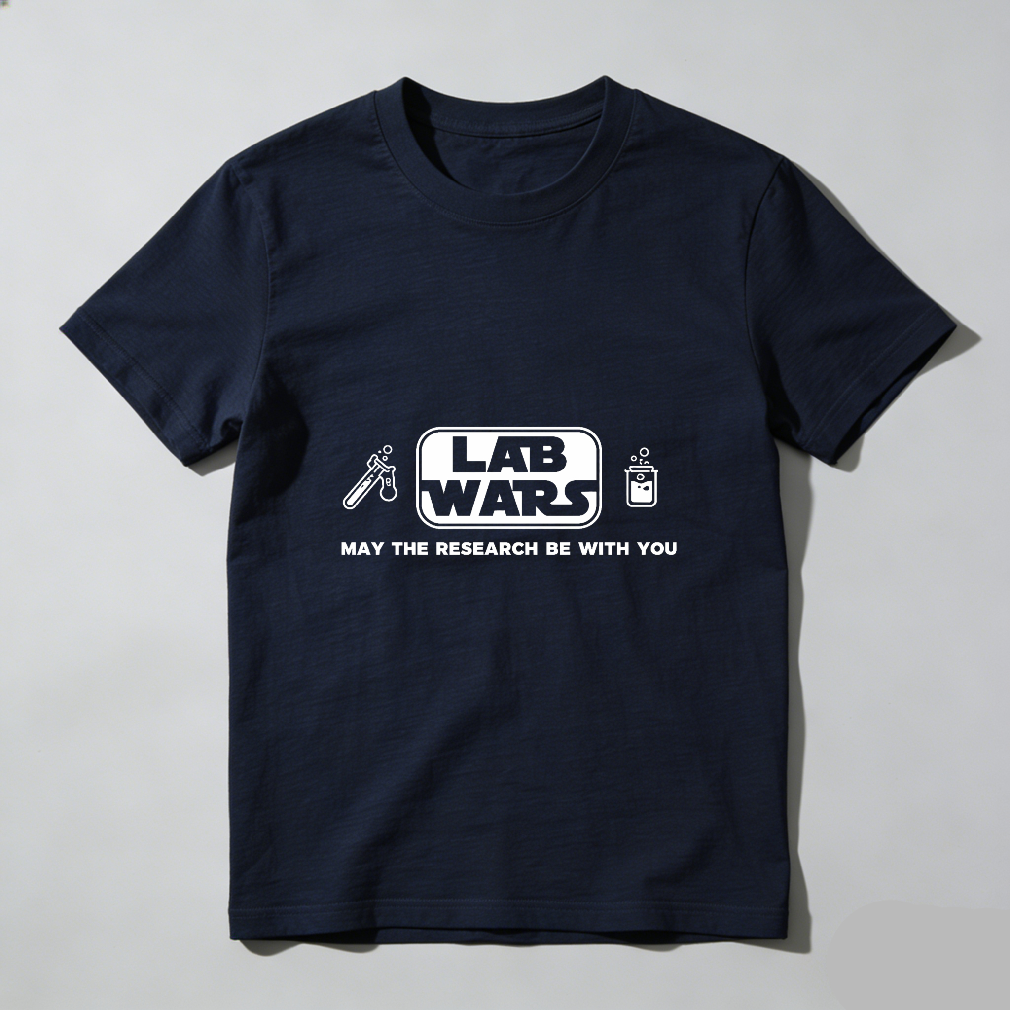 Dorawear™ Lab Wars May The Research Be With You Pure Cotton Short Sleeve T-Shirt-Dorawear