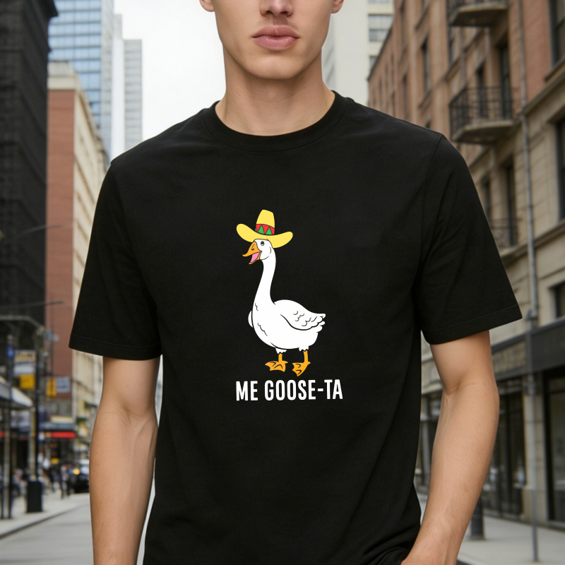 Dorawear™ Duck Wearing Sombrero With Me Goose Ta Text Unisex Classic T-shirt