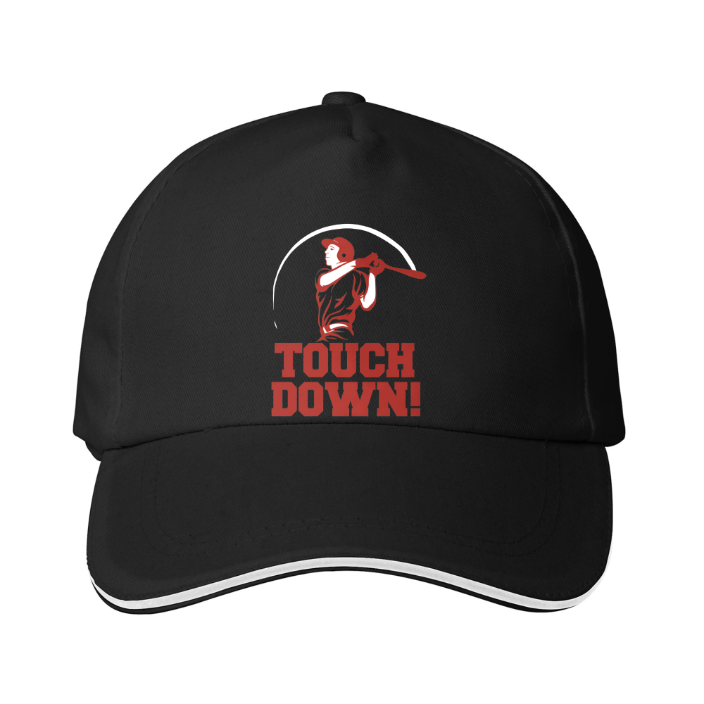 Dorawear™ Black Baseball Cap Touchdown Football Player Graphic For Sports Fans