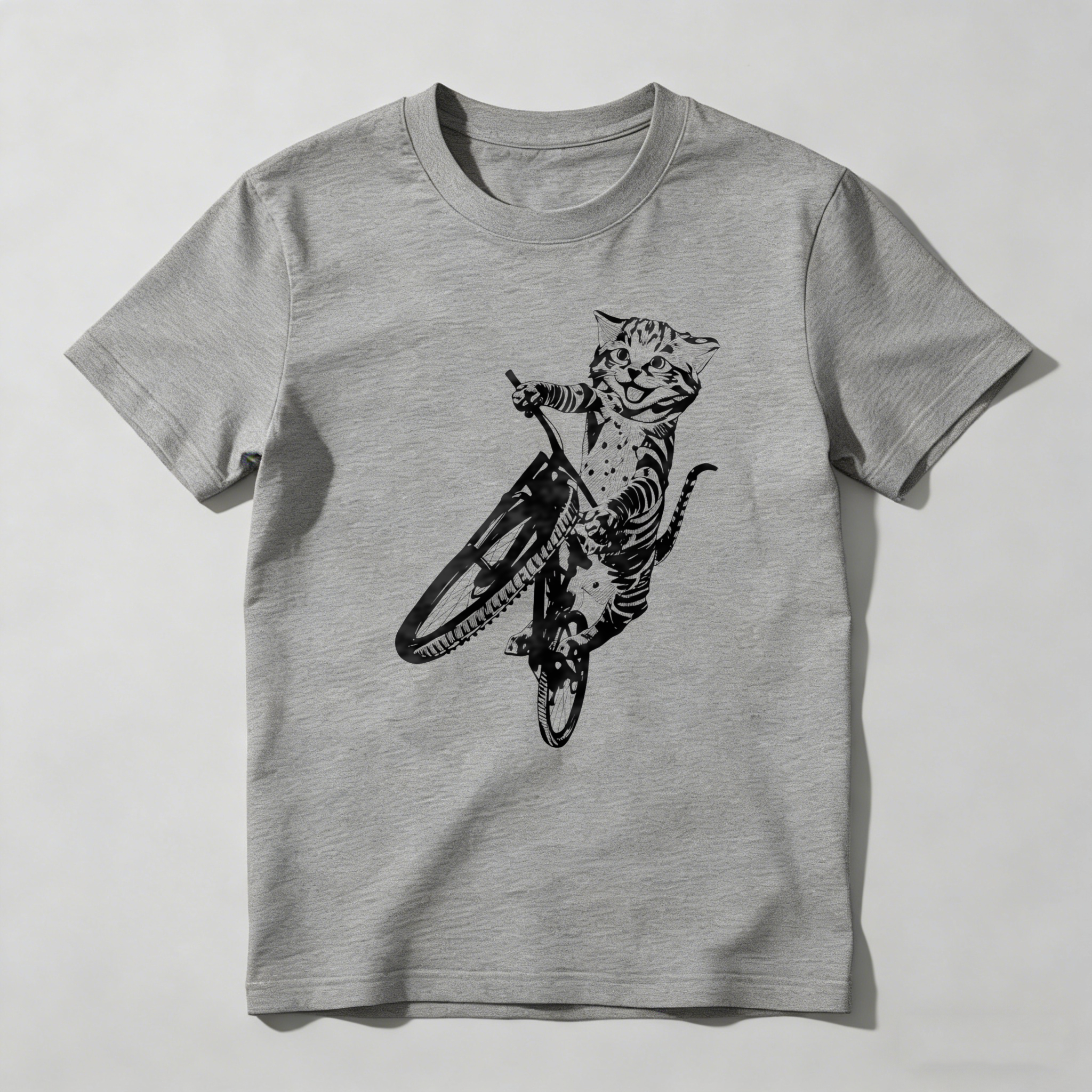 Dorawear™ Cat Riding Bicycle With Stars And Stripes T Shirt