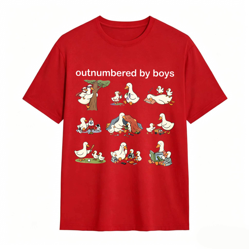 Dorawear™Duck Family With Babies And Tree Pattern Unisex Classic T-shirt
