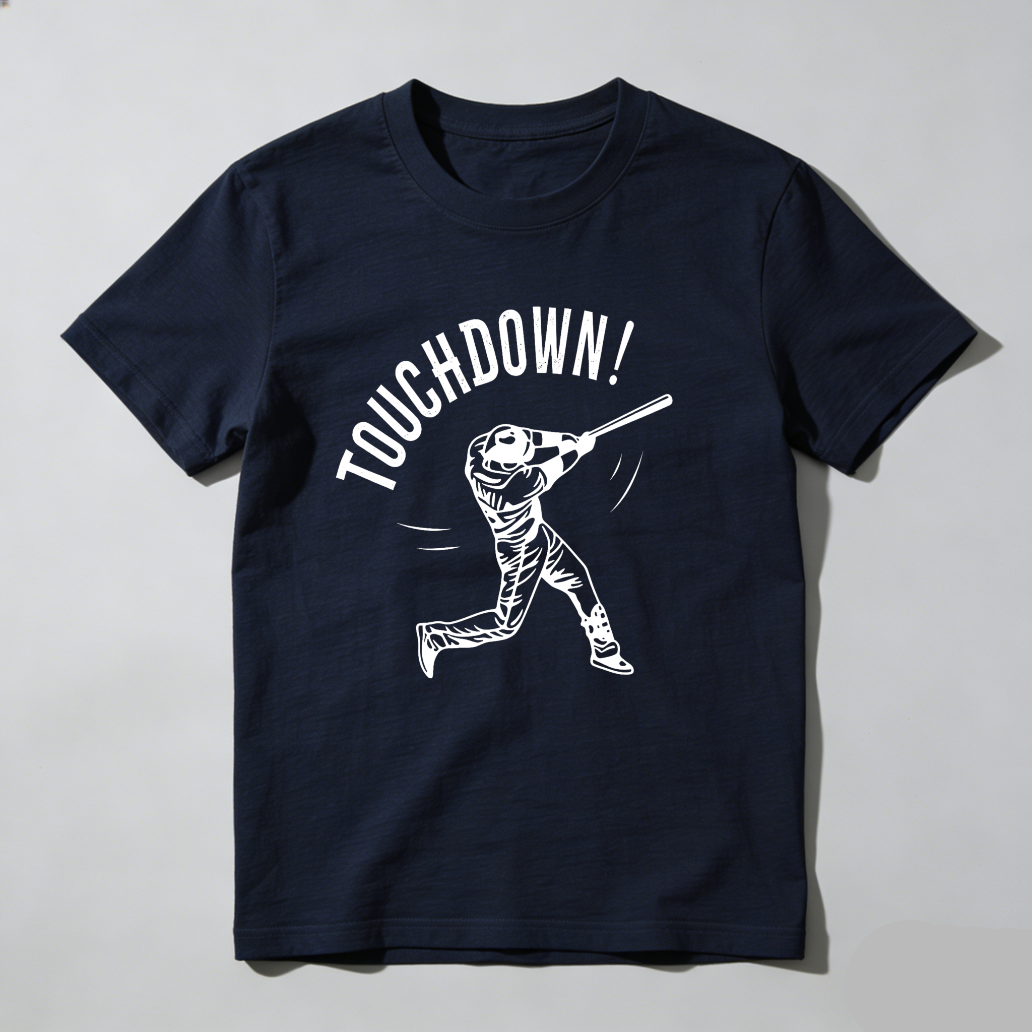 Dorawear™ Baseball Player Hitting with Bat Touchdown T-Shirt
