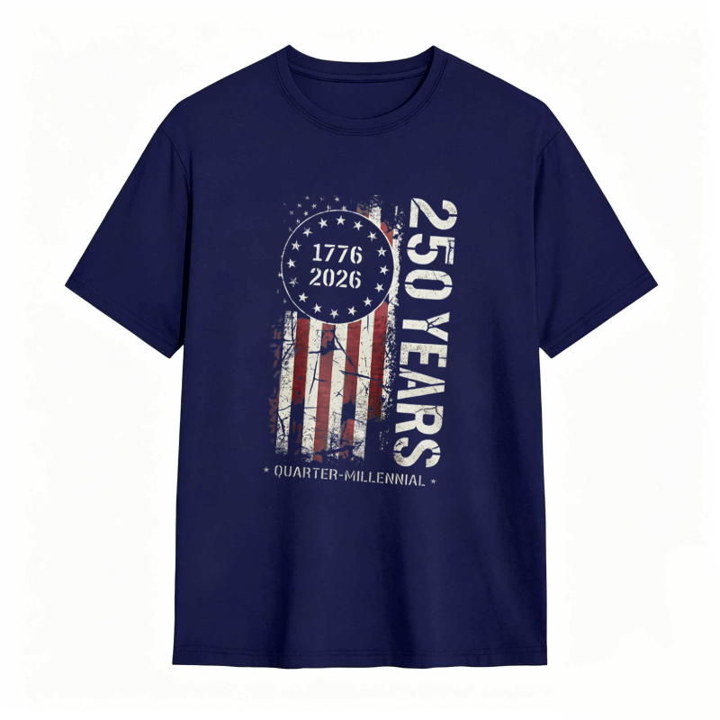 American Flag 1776 2026 250 Years Quarter Millennium T-shirt